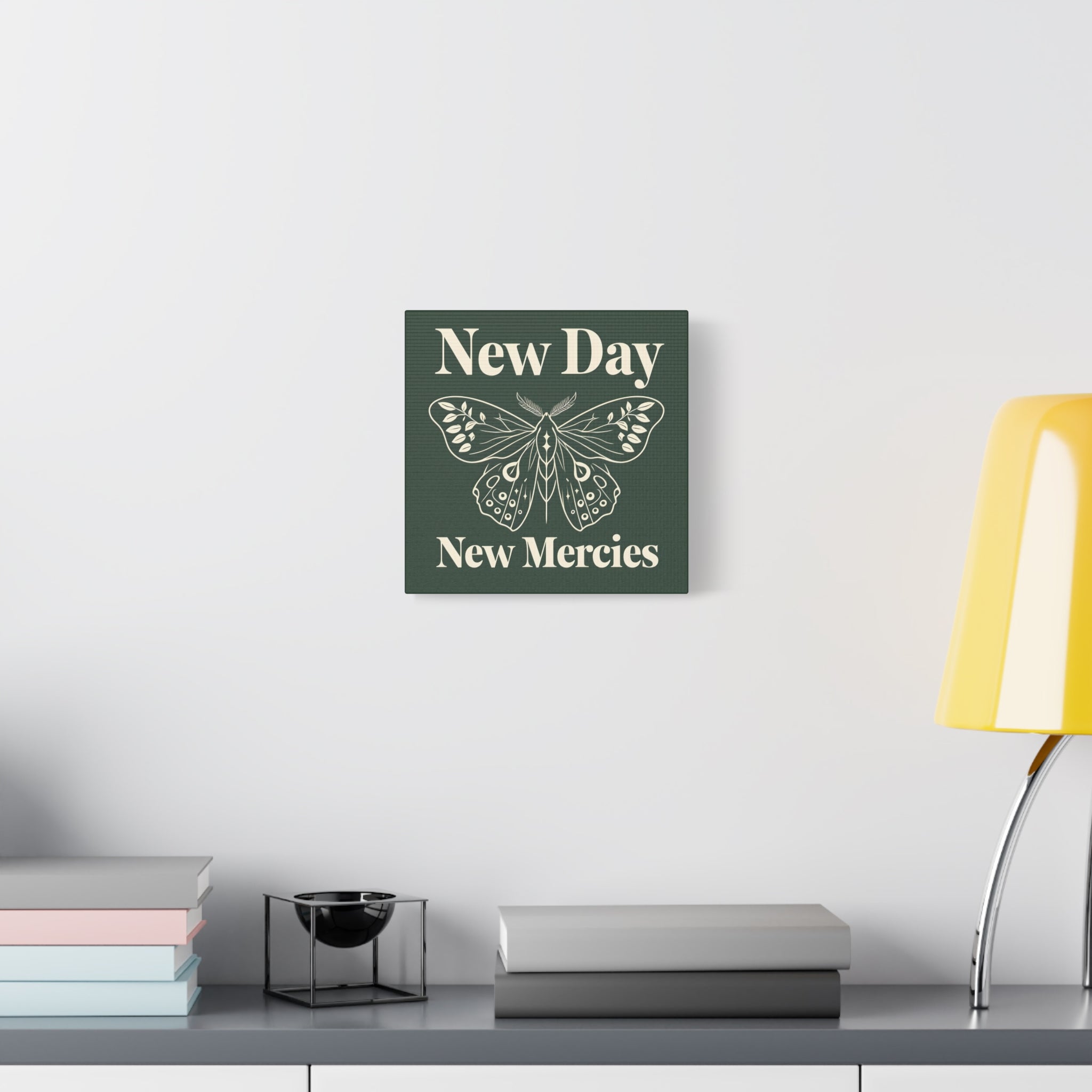 New Day New Mercies Christian Matte Canvas Wall Art | Faith Home Decor | Christian Housewarming Gift