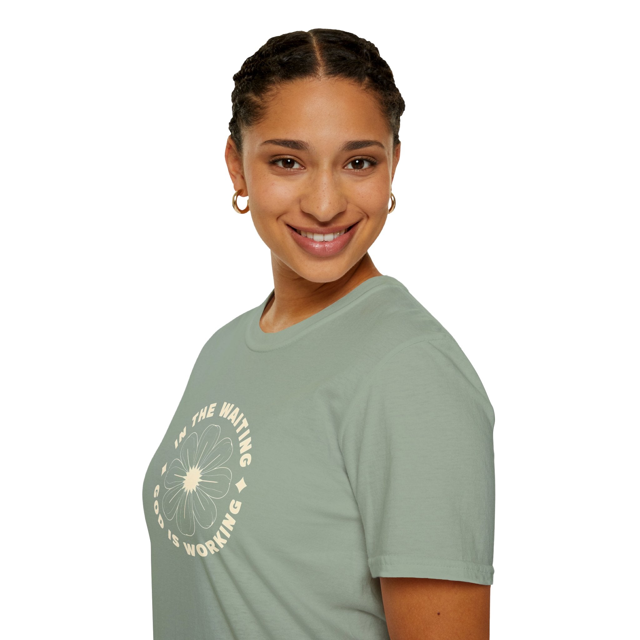 In the Waiting God Is Working Christian Gildan Unisex T-shirt | Women’s Faith Graphic Tee