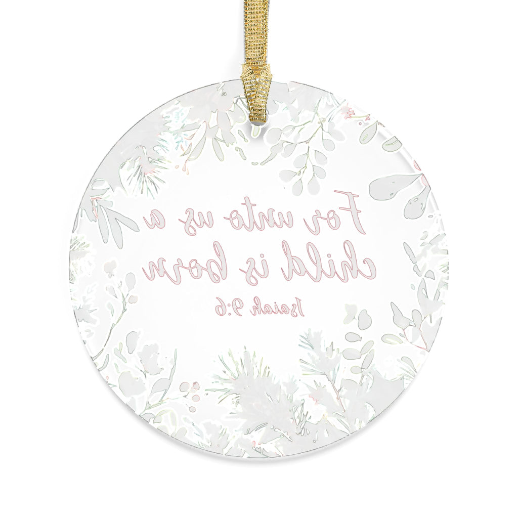 Isaiah 9:6 Christian Acrylic Christmas Ornament | Faith Gift | Christmas Tree Decoration