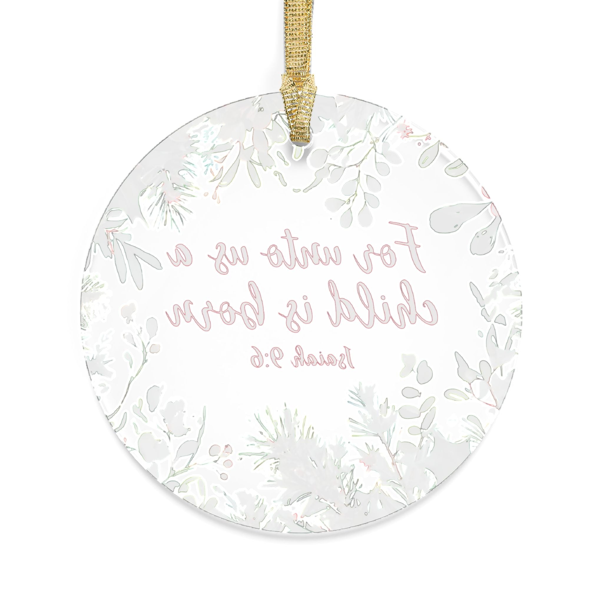 Isaiah 9:6 Christian Acrylic Christmas Ornament | Faith Gift | Christmas Tree Decoration