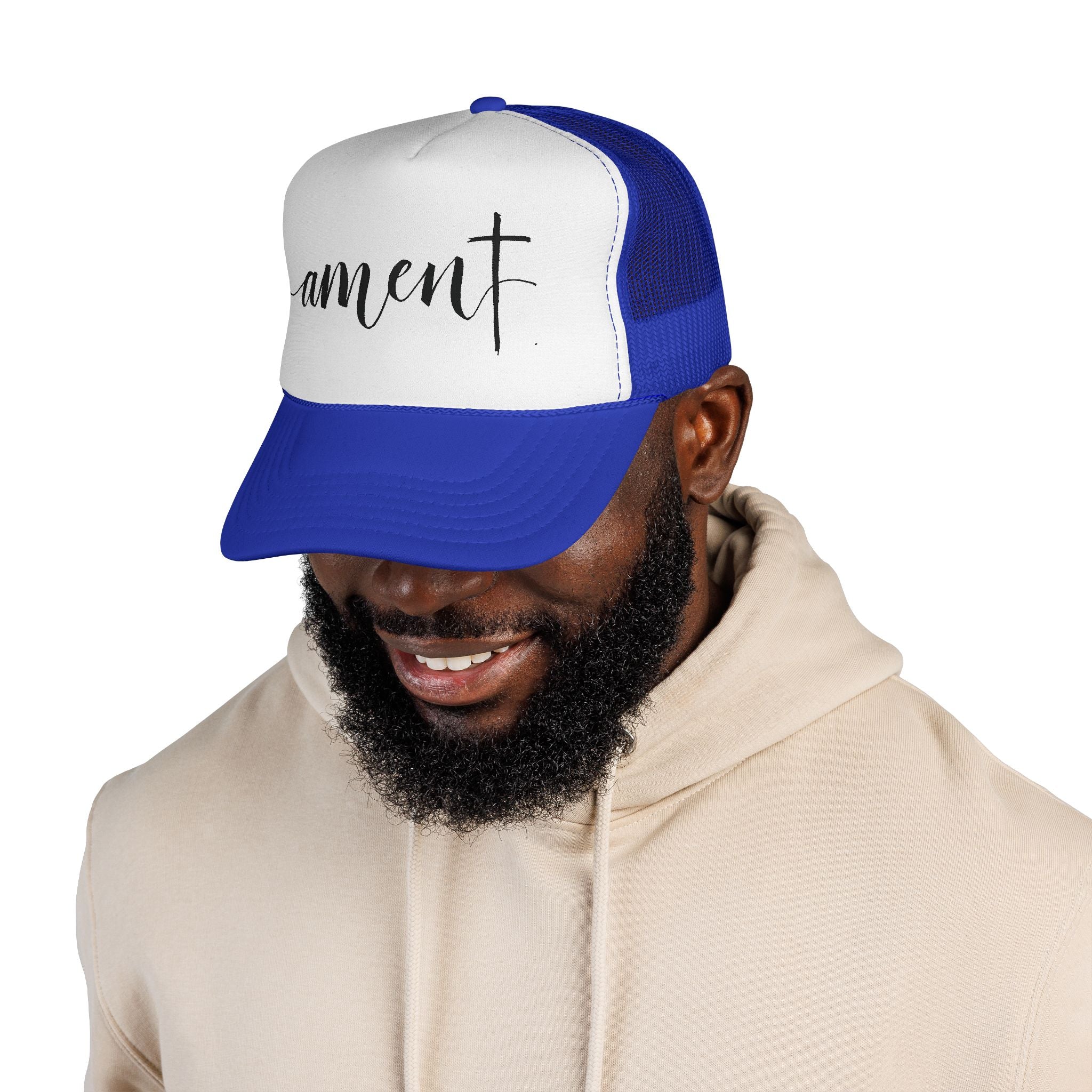 Amen Christian Trucker Hat | Faith Snapback Cap | Adjustable Mesh Hat Gift