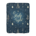 O Holy Night Christian Christmas Sherpa Fleece Blanket | Cozy Throw | Home Decor Gift