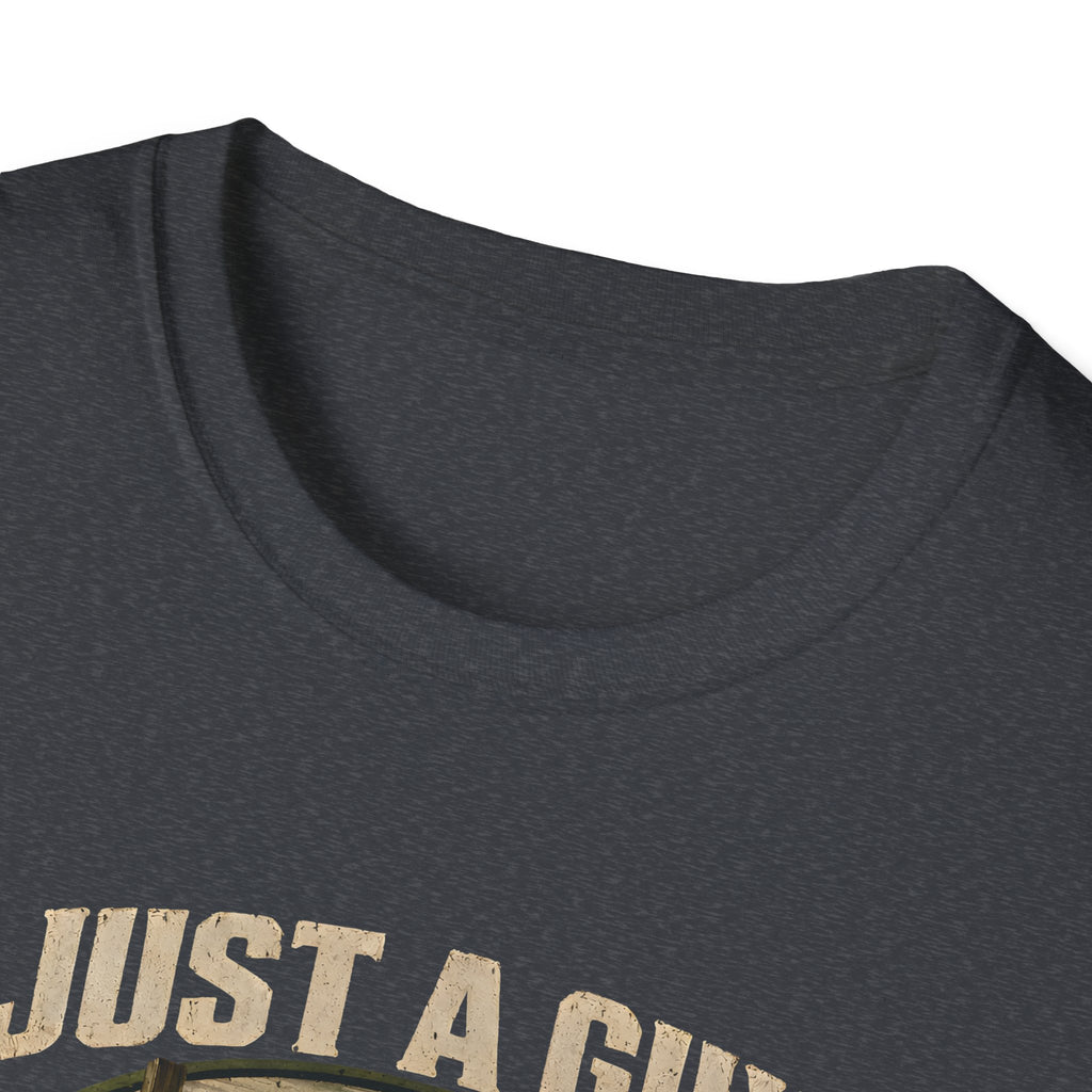 Just A Guy Who Loves Jesus And Gardening Gildan Christian T-Shirt for Men | Faith Based Gardening Shirt | Gardener Gift Tee