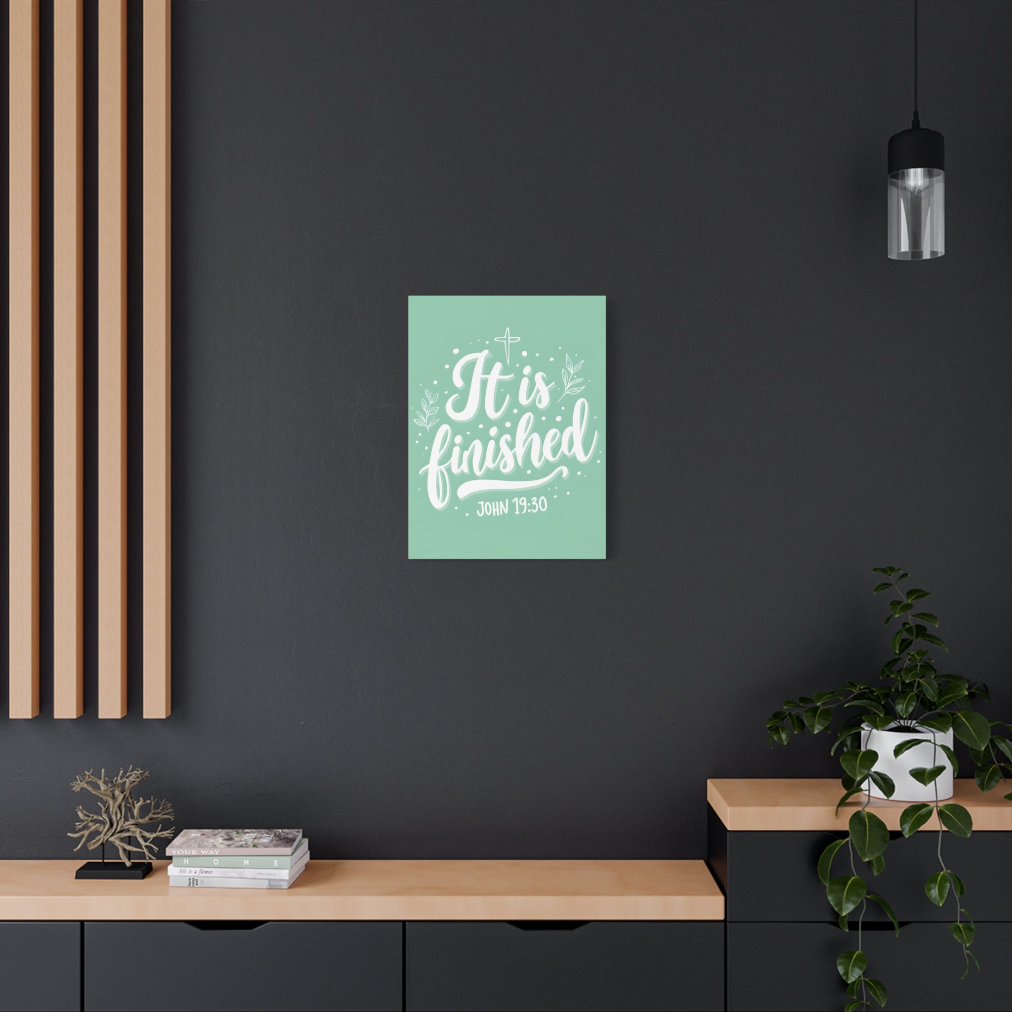 It Is Finished (John 19:30) Matte Canvas Wall Art | Christian Home Decor