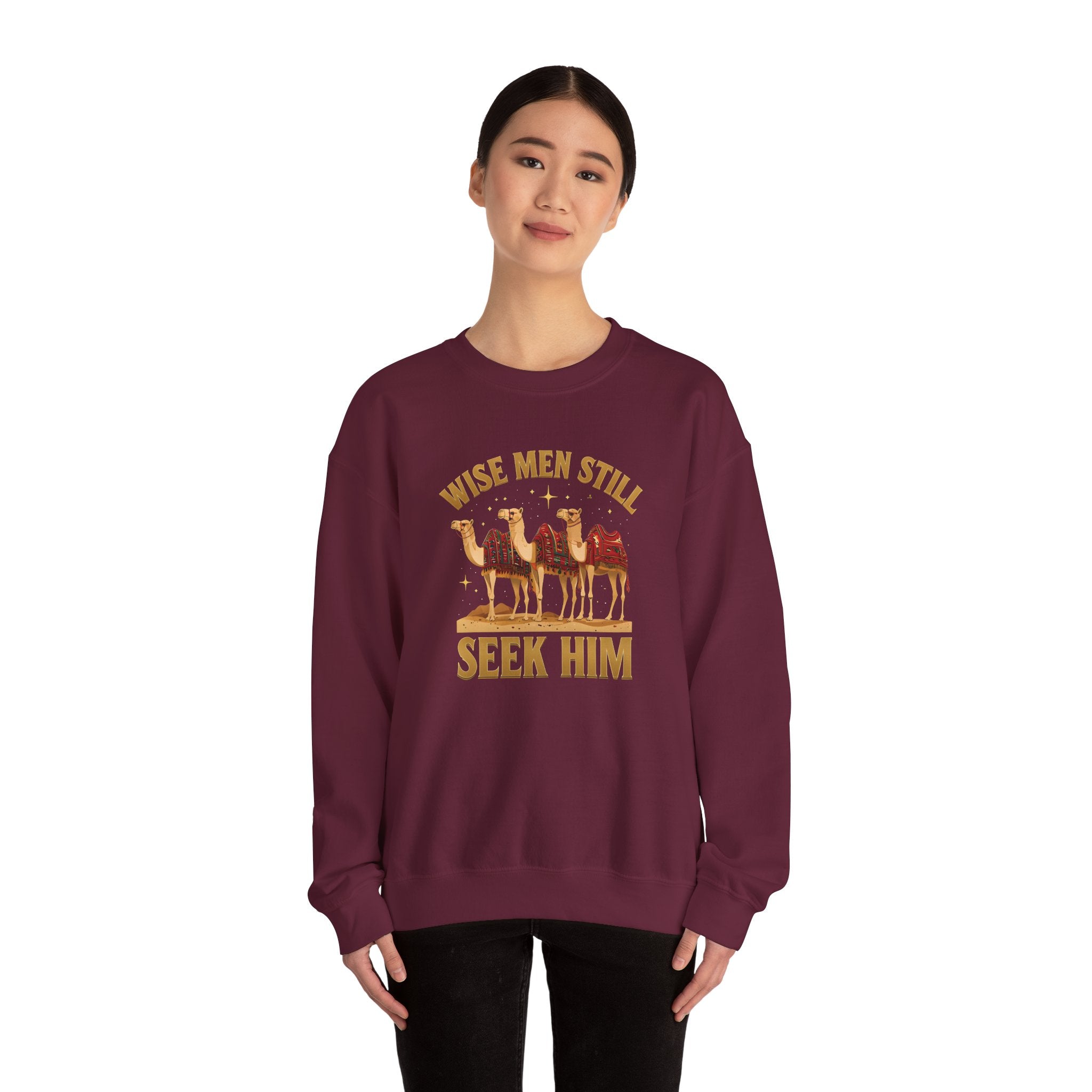 Wise Men Still Seek Him Gildan Unisex Crewneck Sweatshirt | Gift for Men | Religious Holiday Apparel