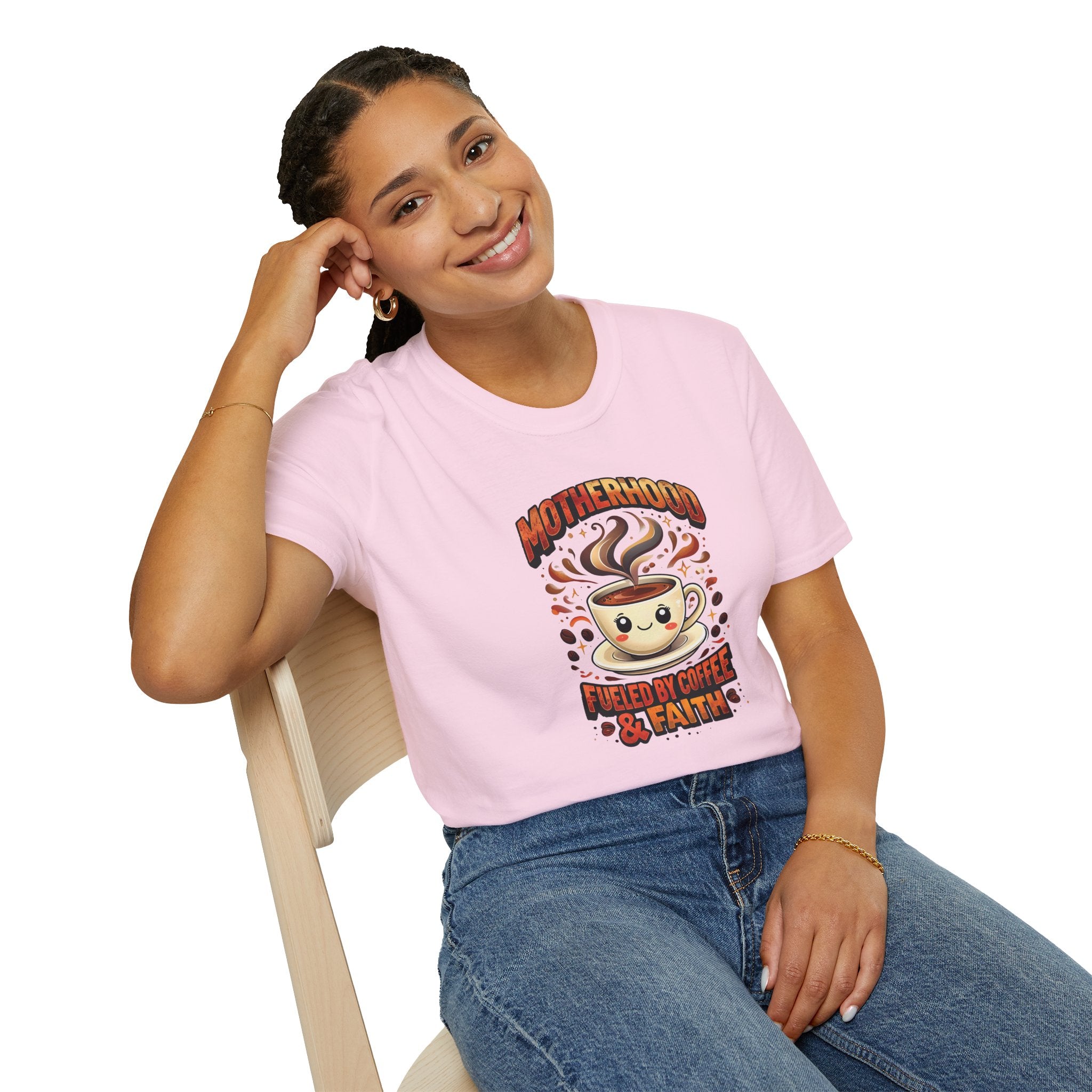 Motherhood Fueled By Coffee & Faith Gildan tshirt | Christian Mom Shirt and gift