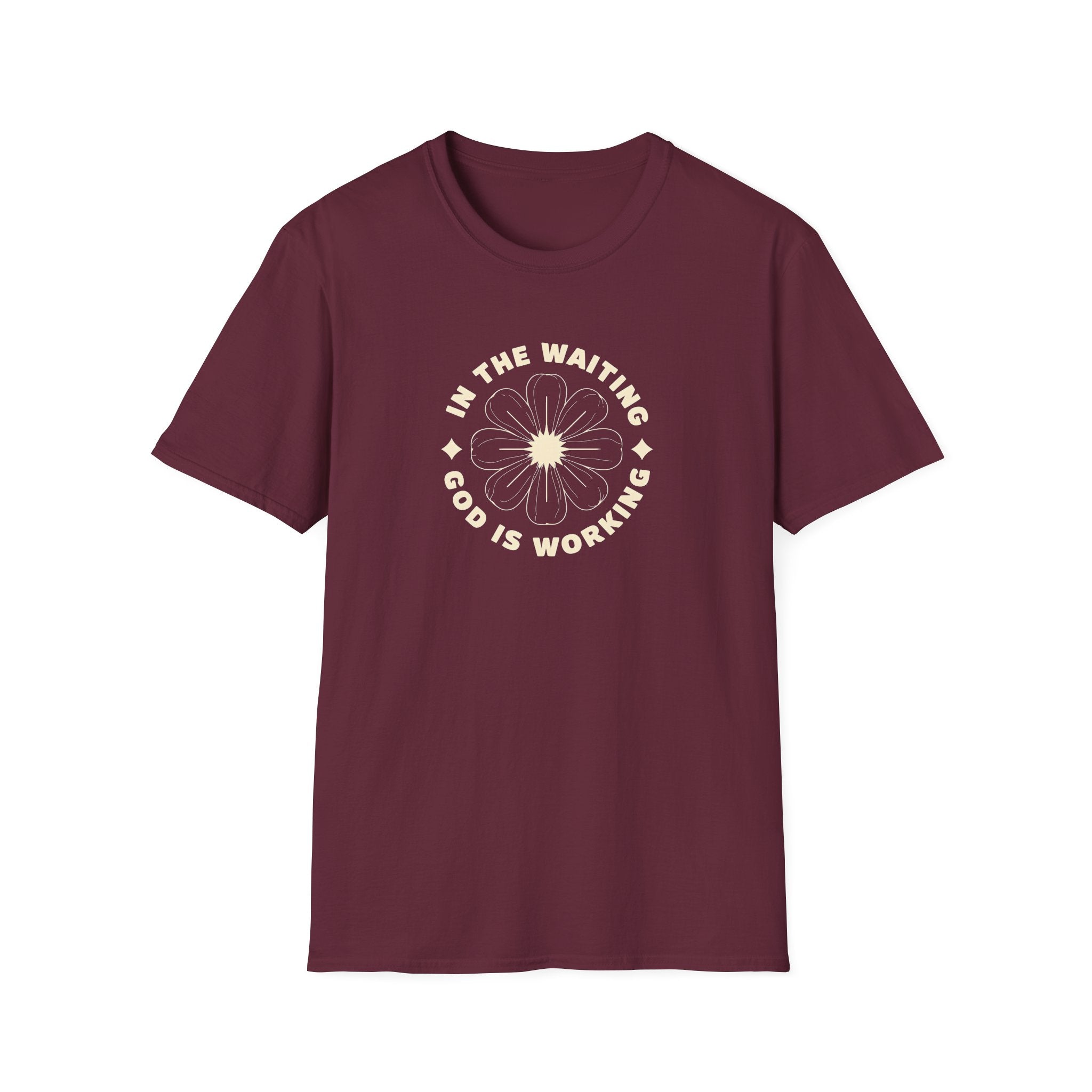 In the Waiting God Is Working Christian Gildan Unisex T-shirt | Women’s Faith Graphic Tee