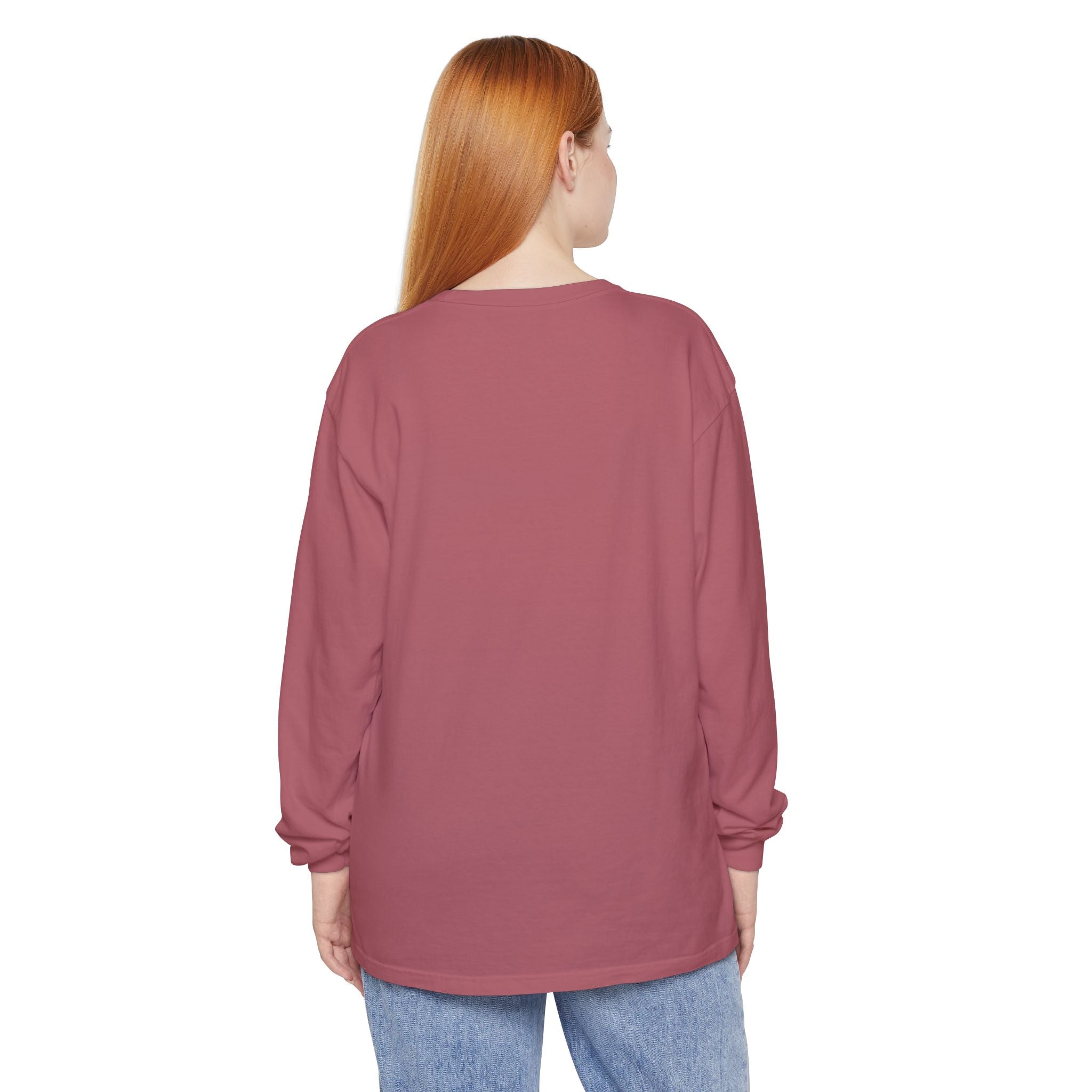 Walk by Faith, Not By Sight Comfort Colors Unisex Long Sleeve Shirt | Faith Mountain Graphic Tee | Garment Dyed Cotton