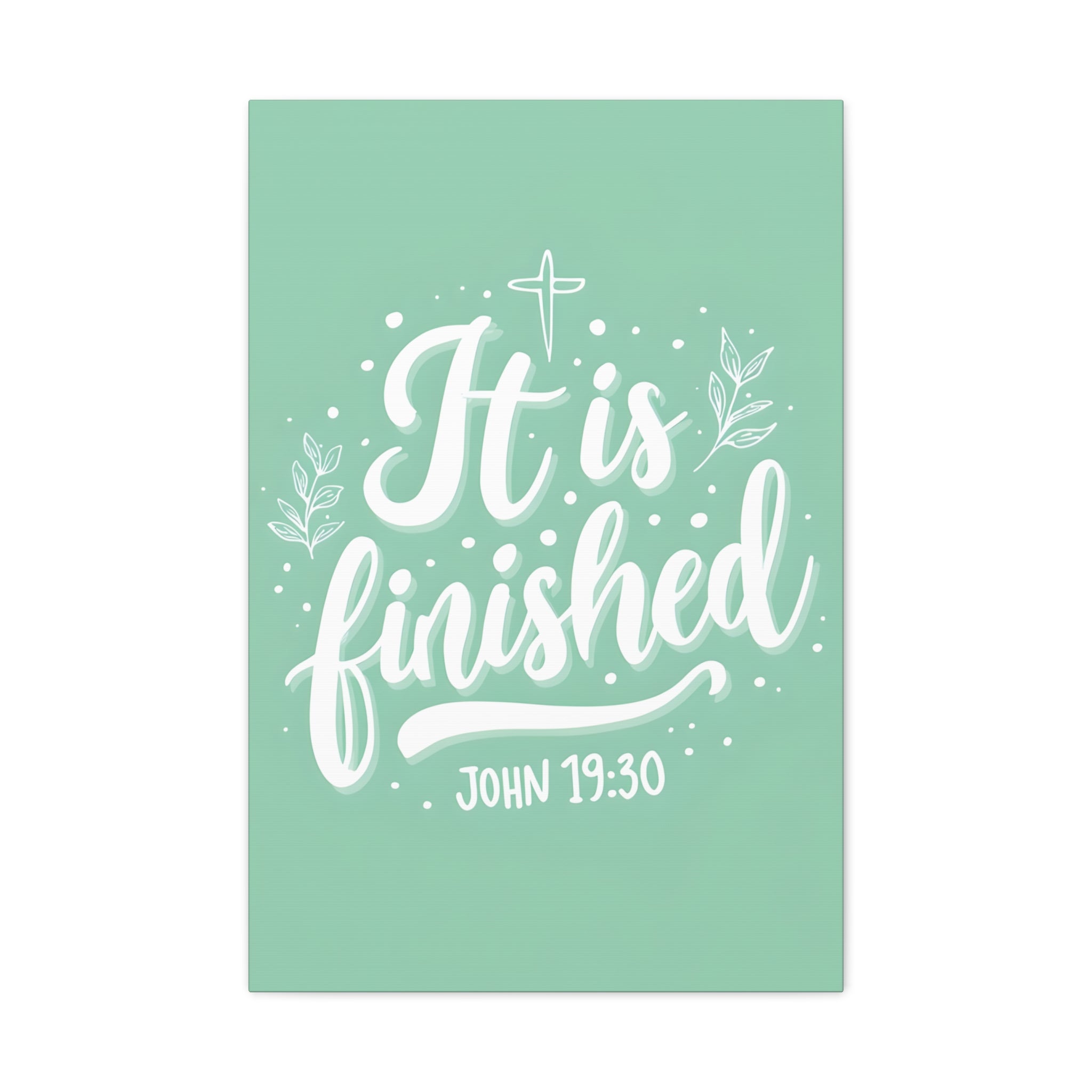 It Is Finished (John 19:30) Matte Canvas Wall Art | Christian Home Decor