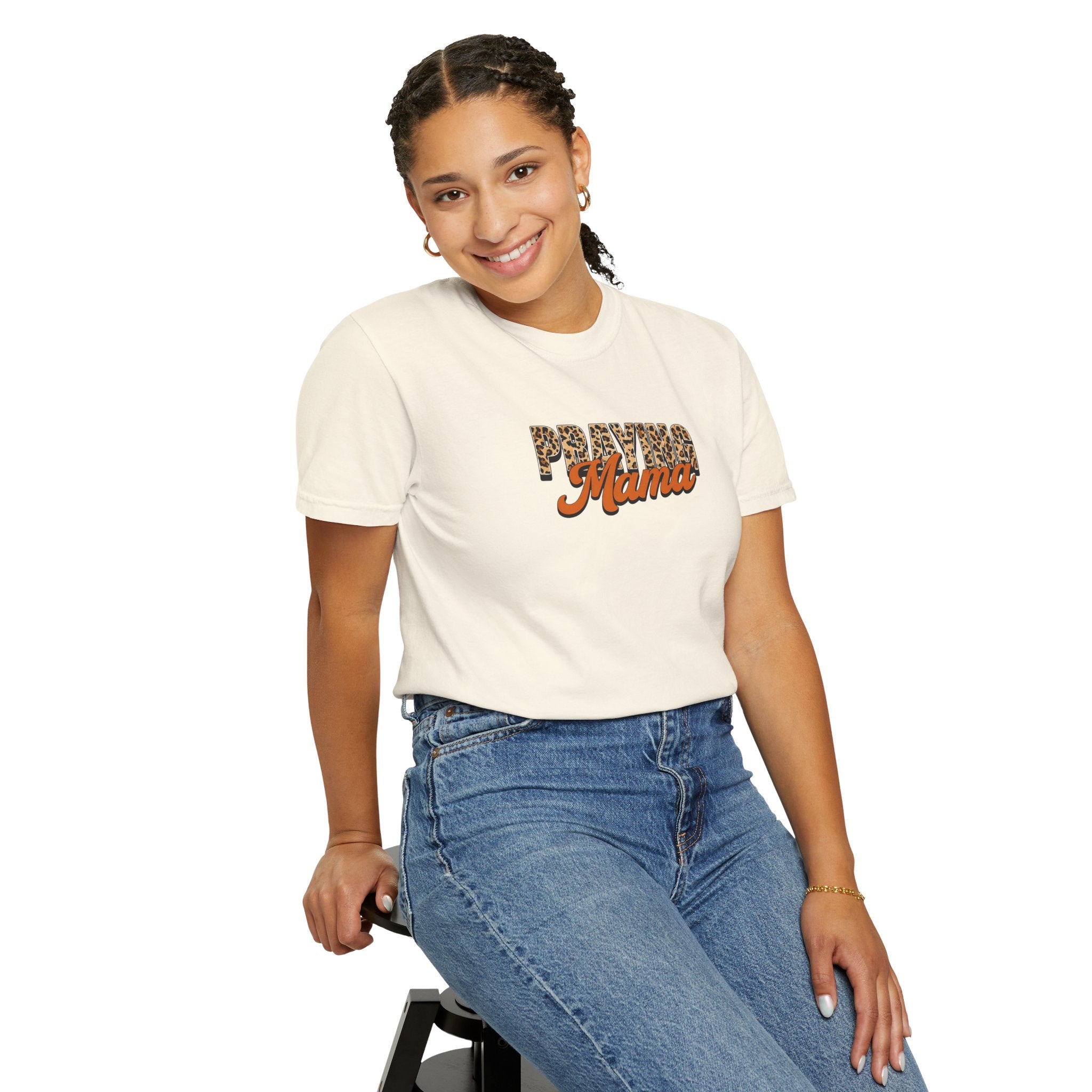Praying Mama Comfort Colors Unisex Garment-Dyed Christian Tshirt | Cozy Casual Christian Gift | S-4XL