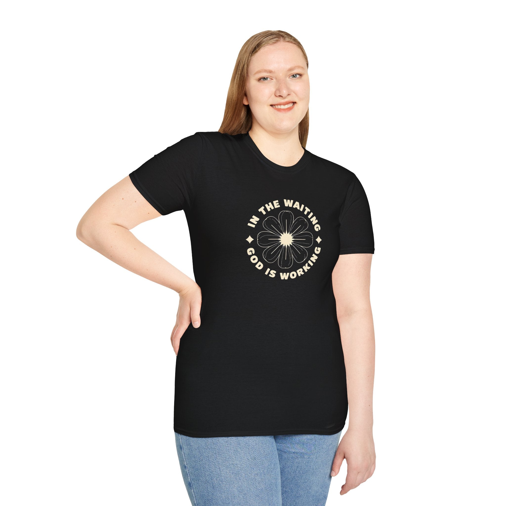 In the Waiting God Is Working Christian Gildan Unisex T-shirt | Women’s Faith Graphic Tee