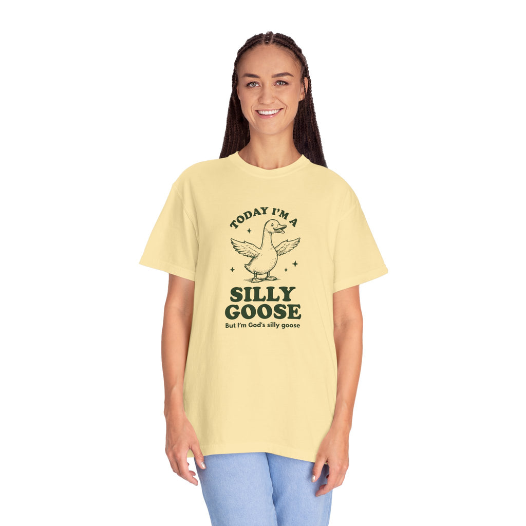 God’s Silly Goose without the tie | Unisex Garment Dyed Comfort Colors | Christian Graphic T-shirt | S-4XL
