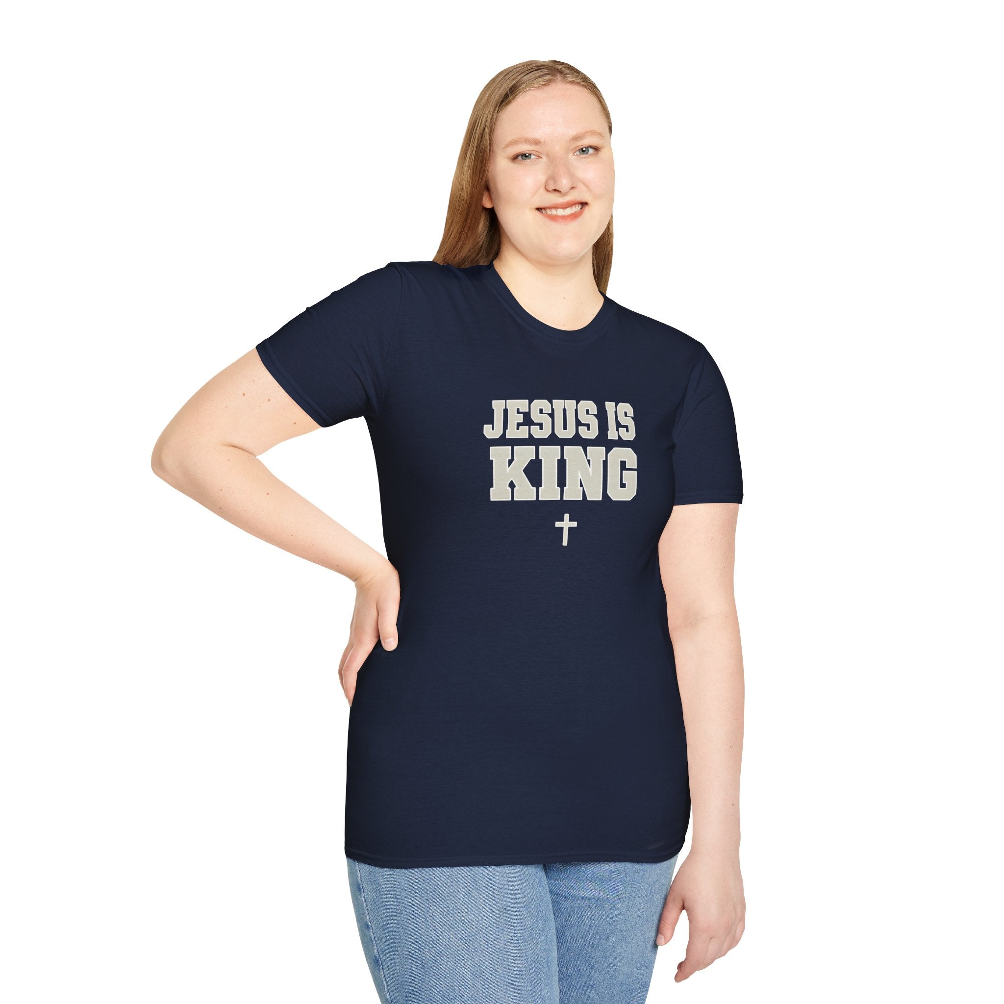 Jesus is King Unisex Gildan Softstyle T-Shirt | Christian Faith Apparel | Christian Gifts