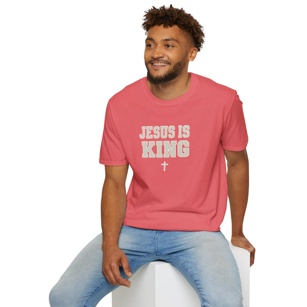 Jesus is King Unisex Gildan Softstyle T-Shirt | Christian Faith Apparel | Christian Gifts