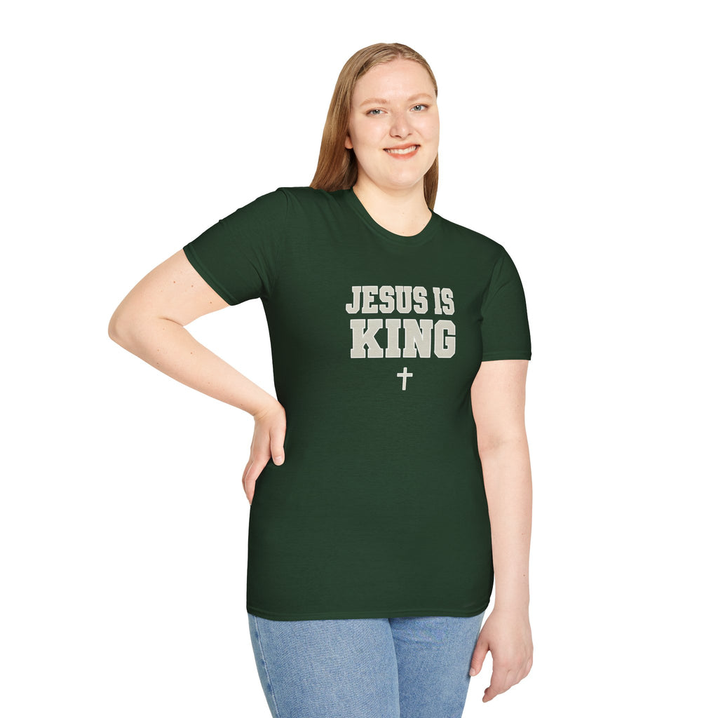 Jesus is King Unisex Gildan Softstyle T-Shirt | Christian Faith Apparel | Christian Gifts