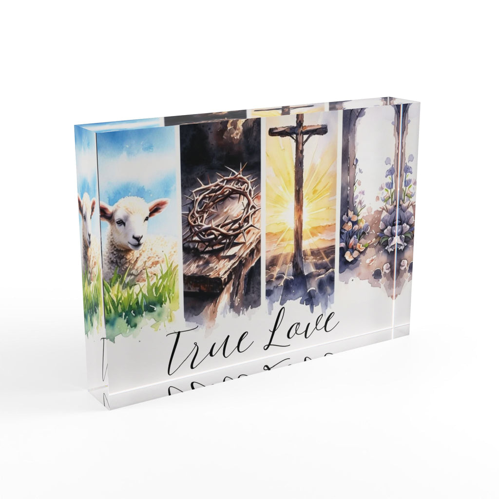 True Love Christian Acrylic Photo Block | Christian Home Decor