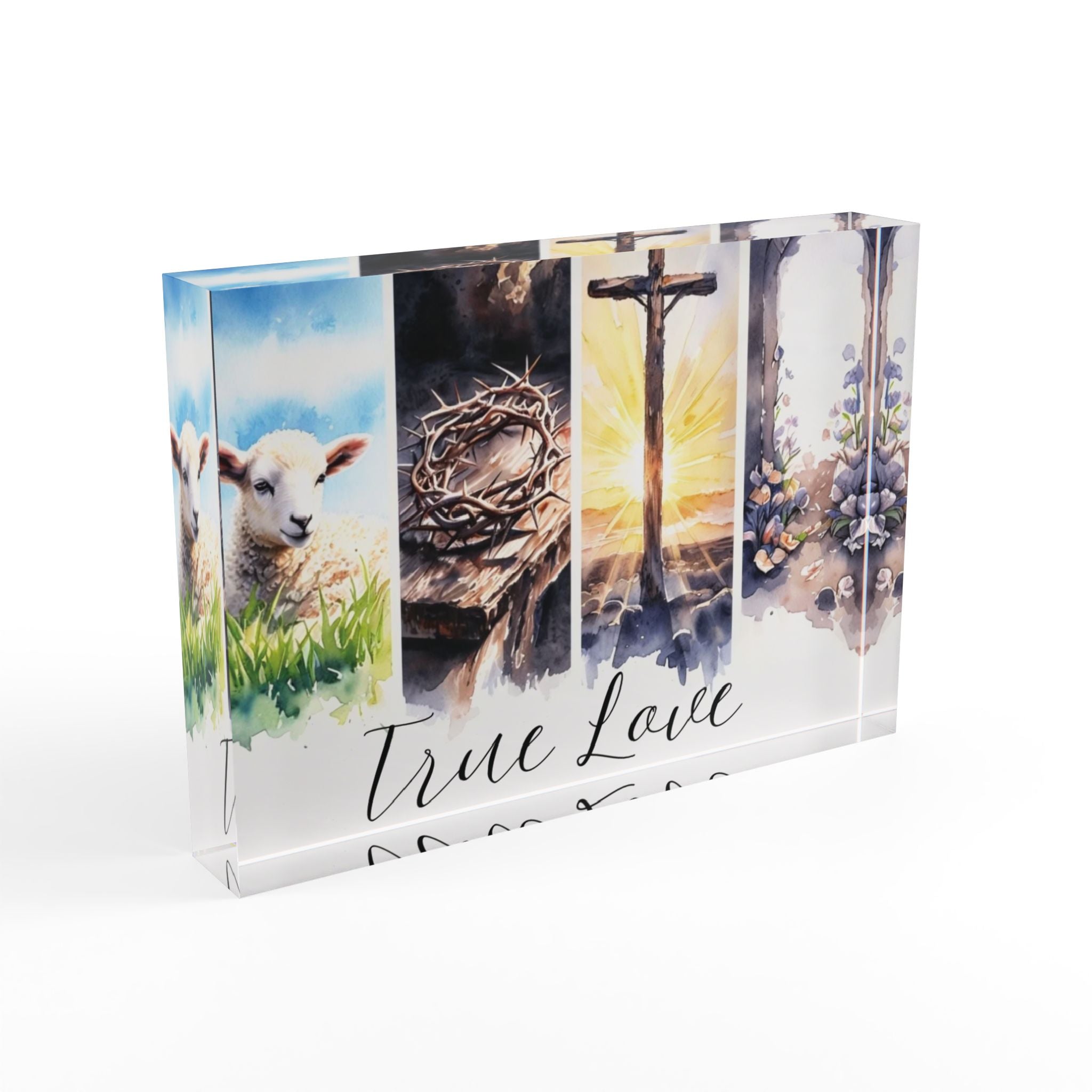 True Love Christian Acrylic Photo Block | Christian Home Decor