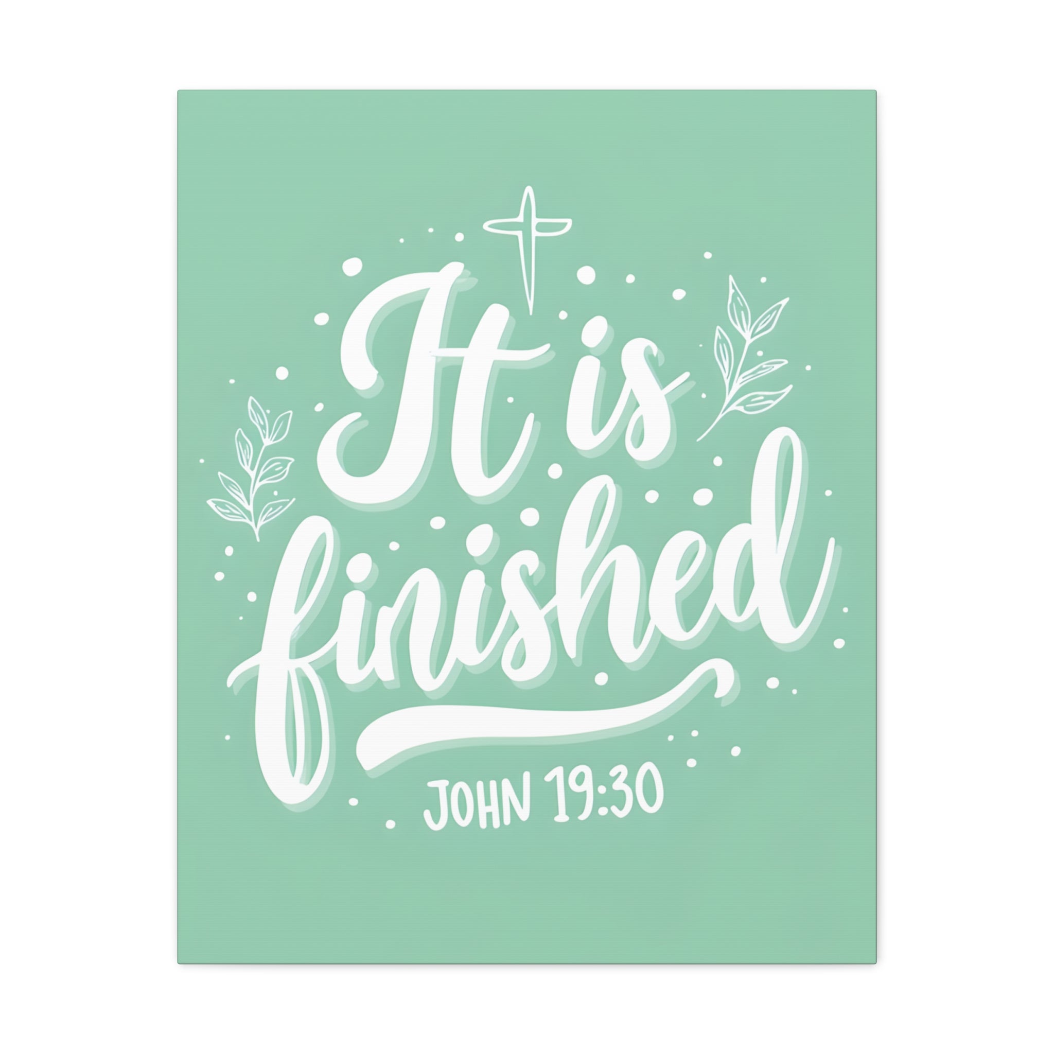 It Is Finished (John 19:30) Matte Canvas Wall Art | Christian Home Decor