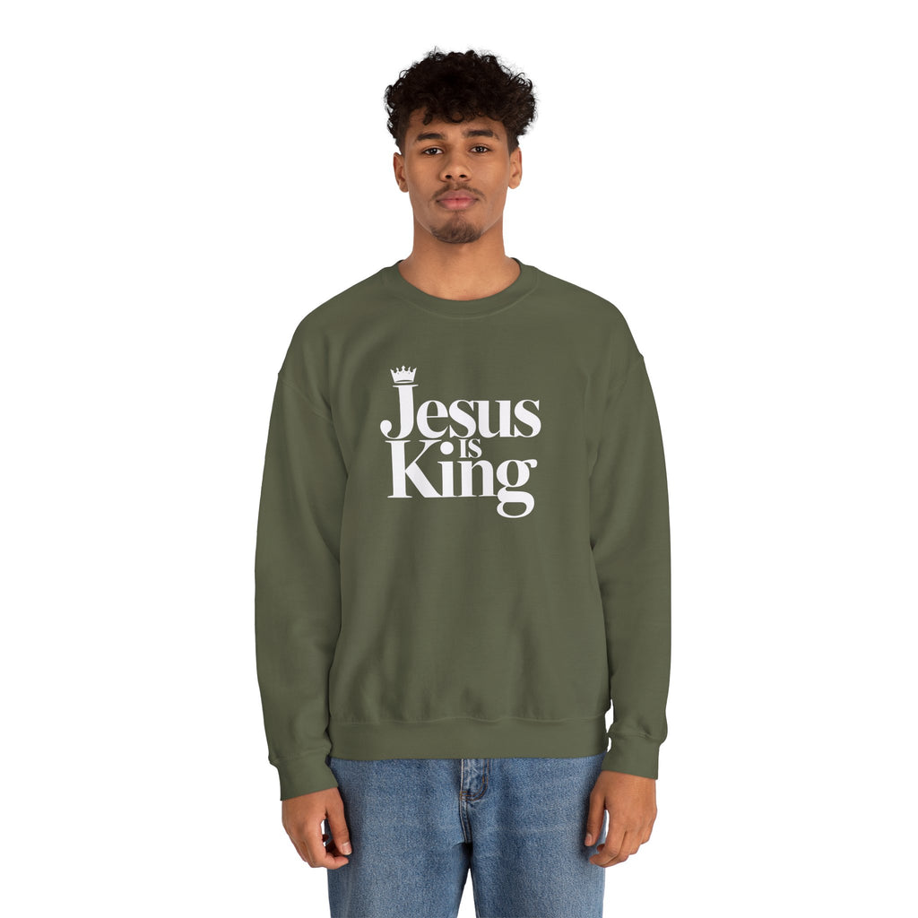 Jesus Is King Sweatshirt — Christian Faith Crewneck