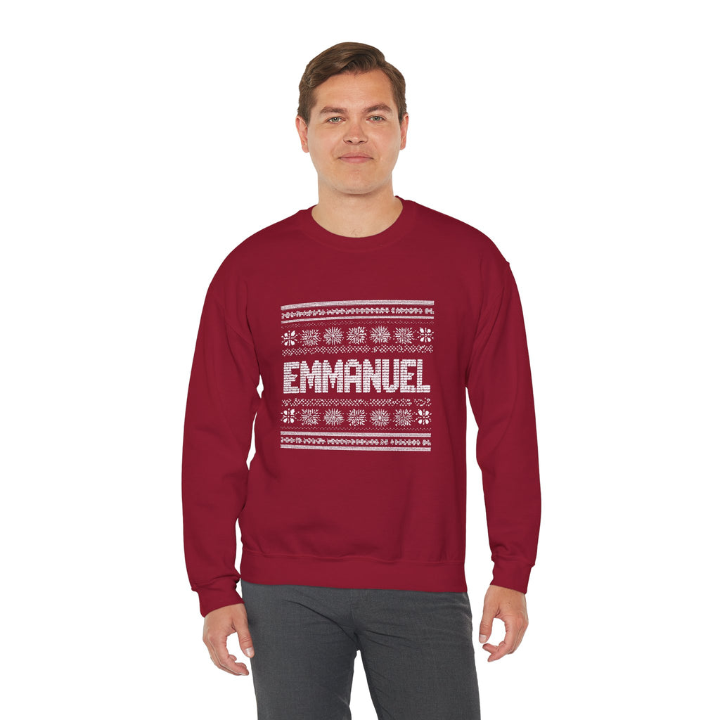 Emmanuel Gildan Unisex Christmas Crewneck Sweatshirt |Christian Holiday Gift