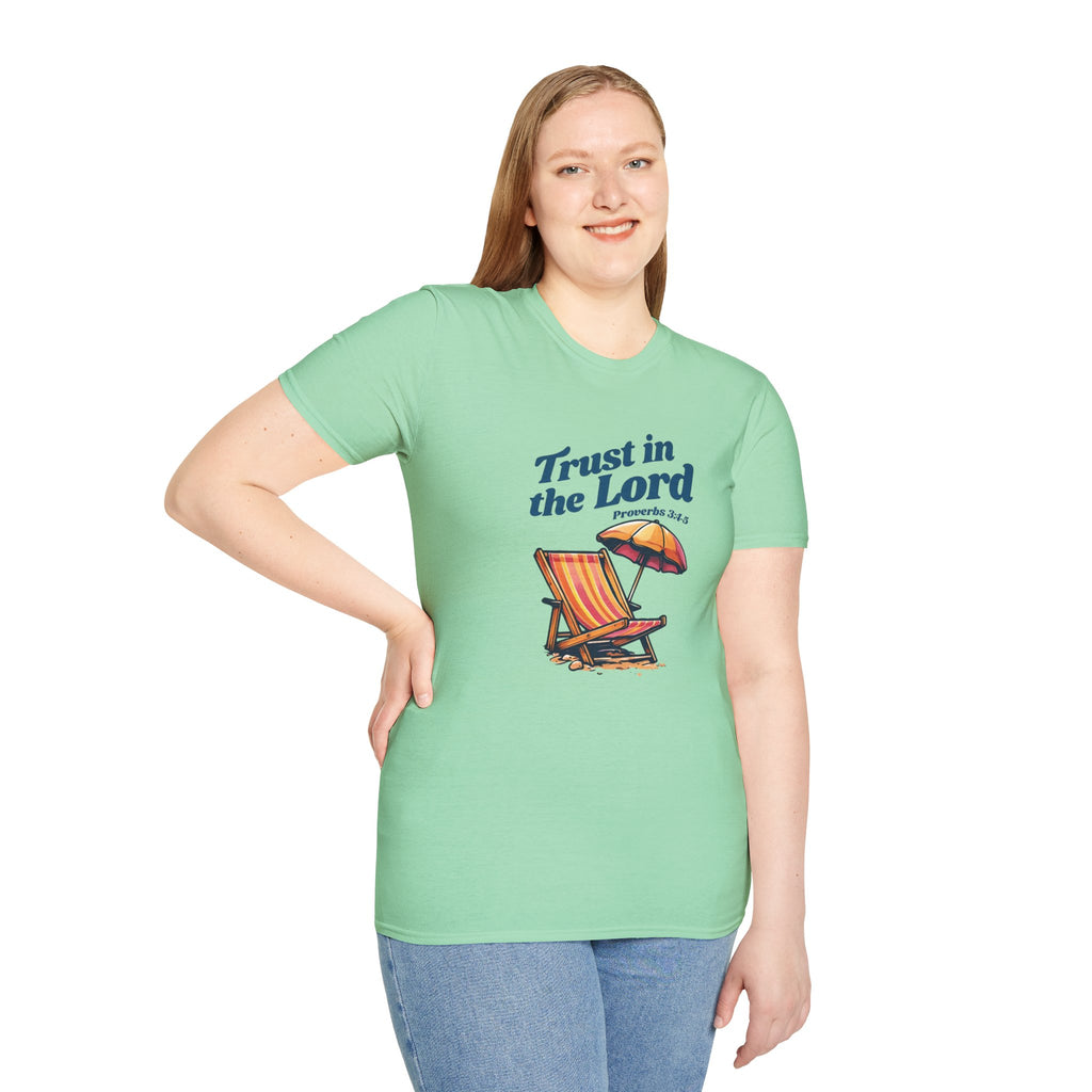Trust in the Lord Gildan Christian T-Shirt | Beach Graphic Tee | Jesus Shirt | Faith Apparel