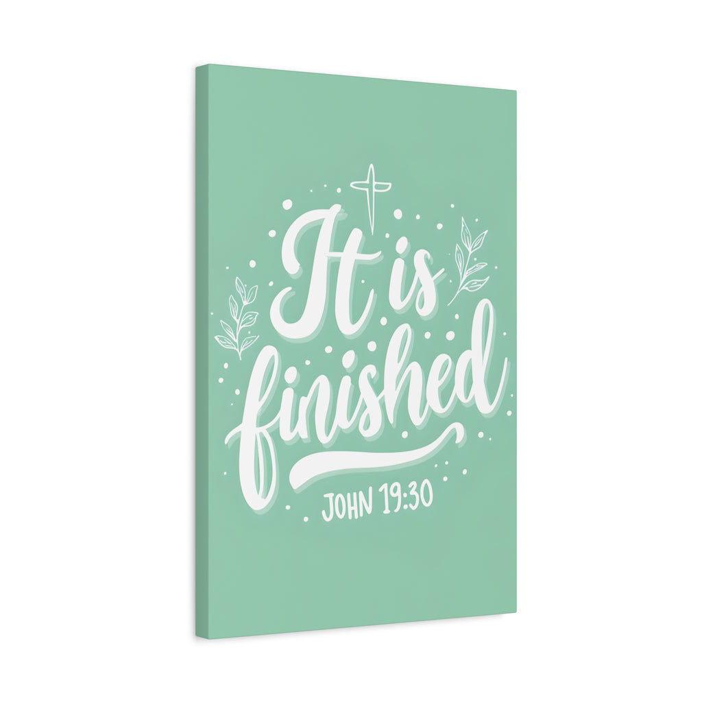 It Is Finished (John 19:30) Matte Canvas Wall Art | Christian Home Decor
