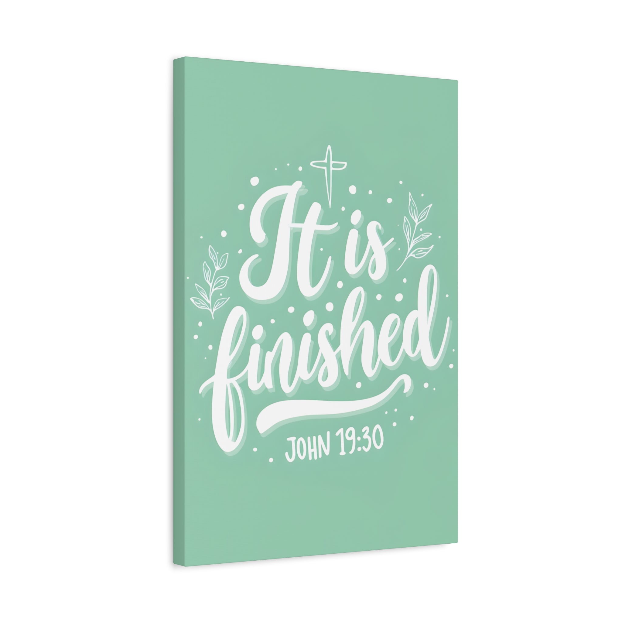 It Is Finished (John 19:30) Matte Canvas Wall Art | Christian Home Decor