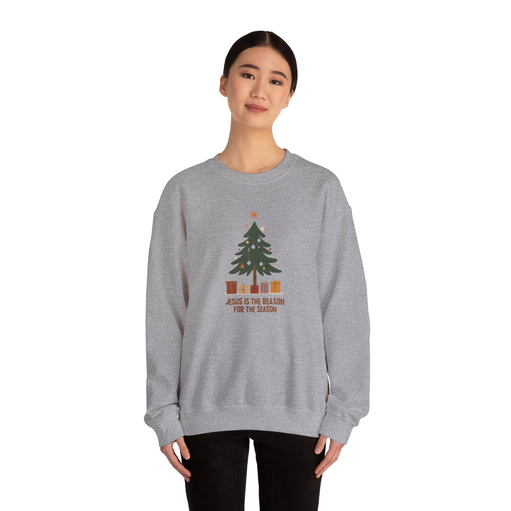 Jesus Is the Reason for the Season Christian Christmas Gildan Unisex Crewneck Sweatshirt
