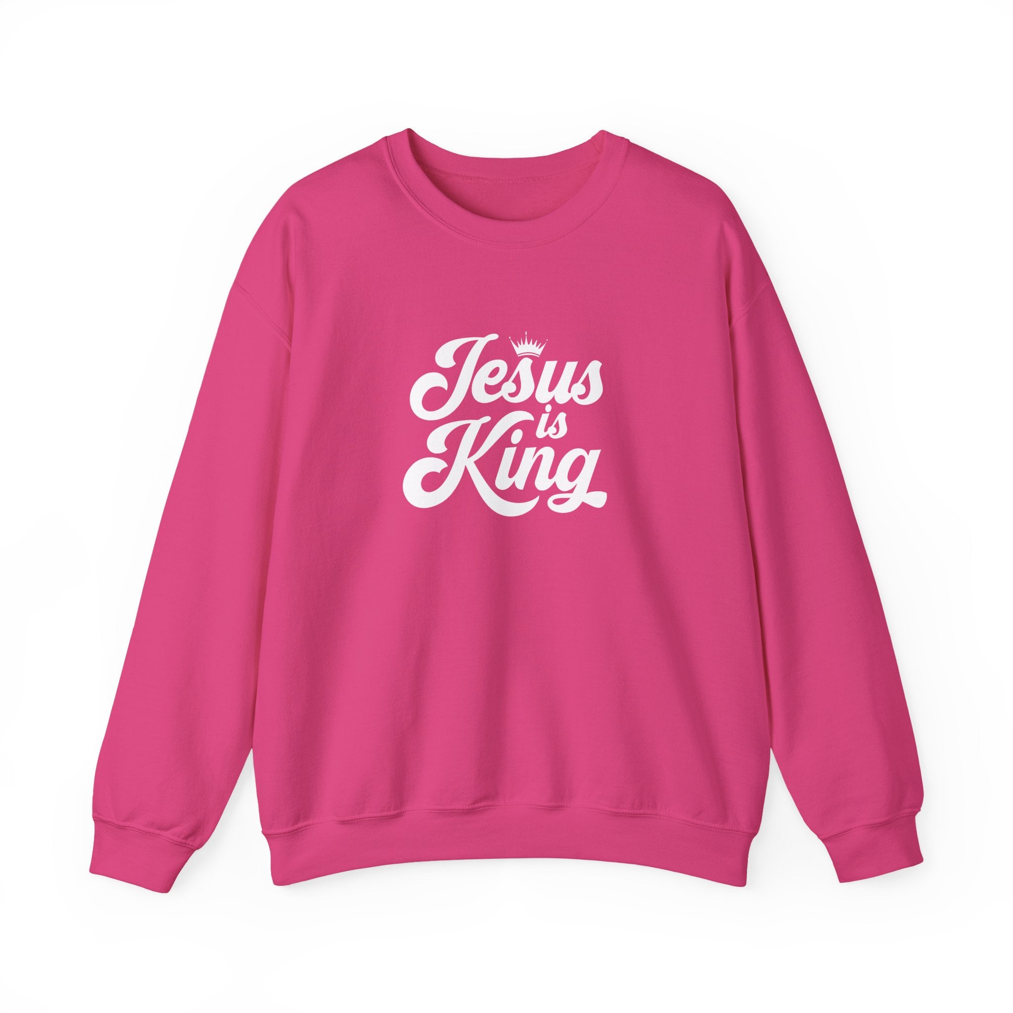 Jesus Is King Christian Gildan Unisex Crewneck Sweatshirt | Faith Apparel |  Religious Gift