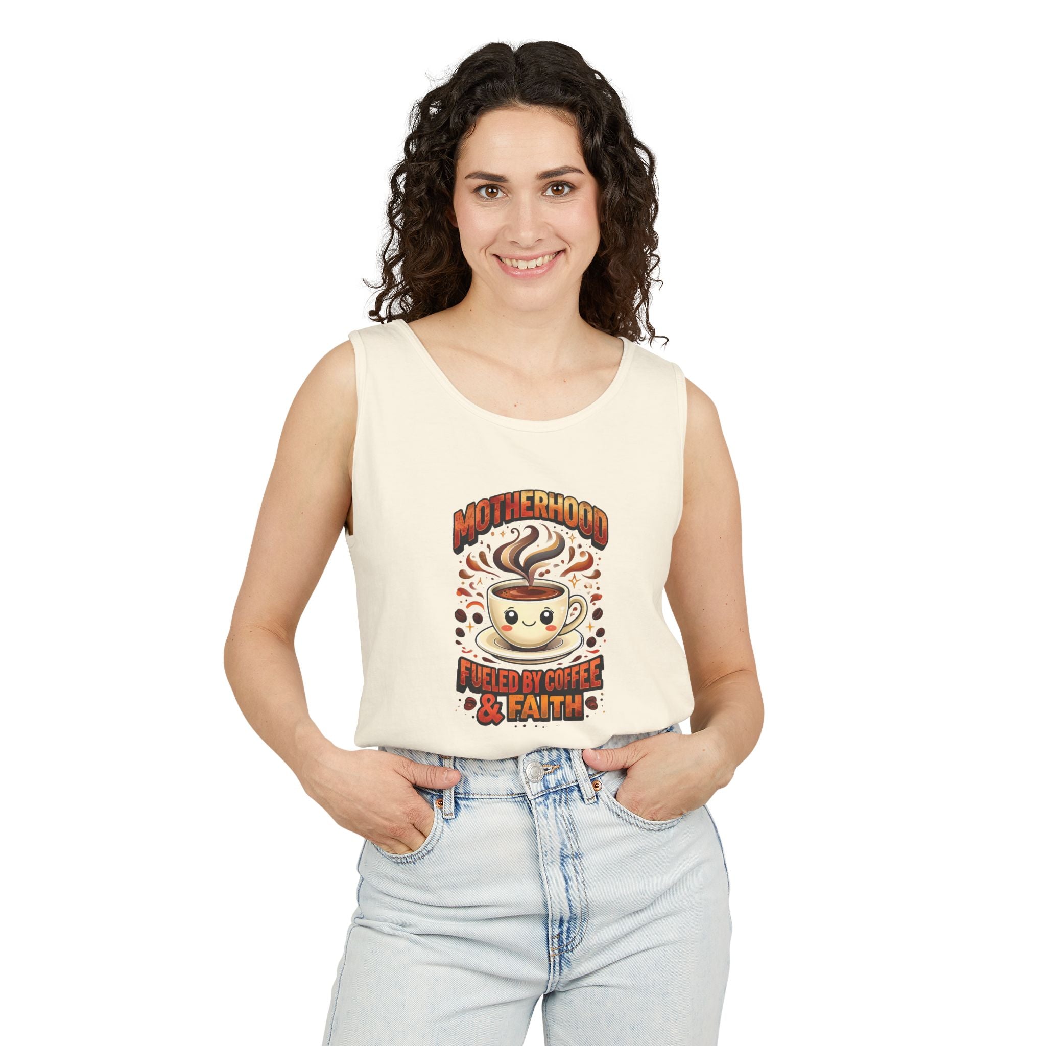Motherhood Comfort Colors Tank Top | Relaxed Garment-Dyed Cotton Tee | Women’s Gift