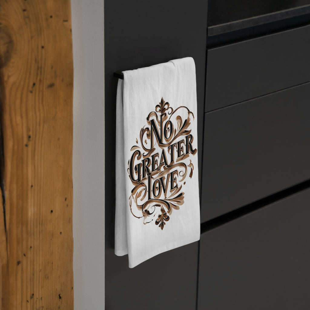 No Greater Love Tea Towel | Christian Kitchen Decor | Faith Home Gift