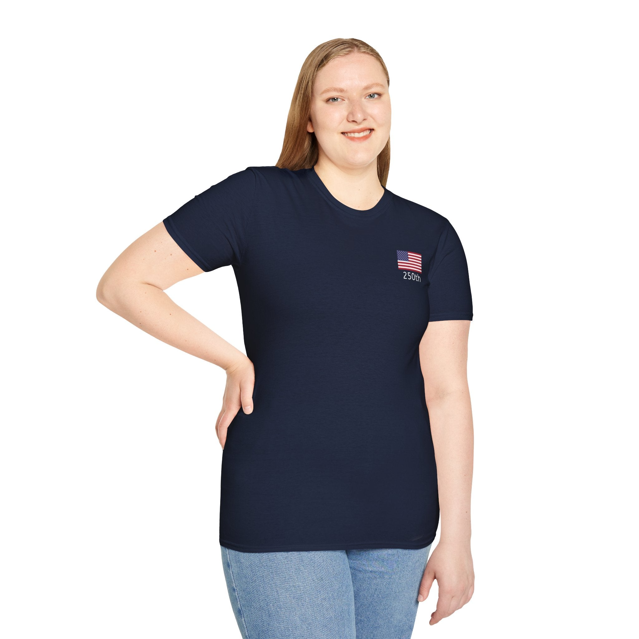 Back the Red, White, and Blue Gildan Softstyle Unisex Tshirt