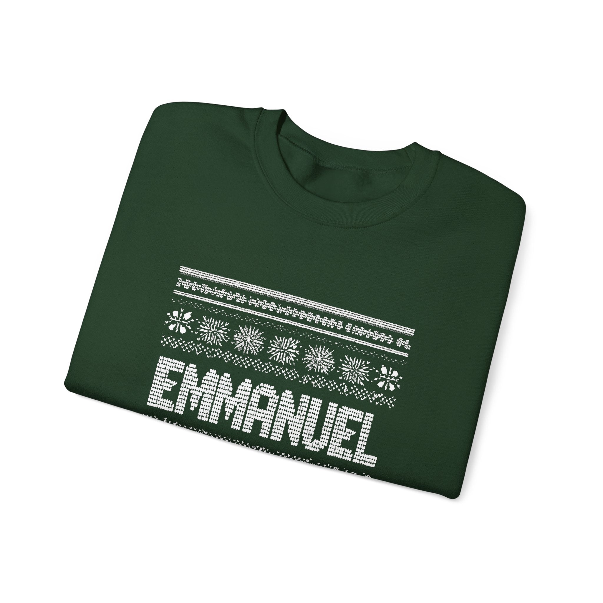 Emmanuel Gildan Unisex Christmas Crewneck Sweatshirt |Christian Holiday Gift