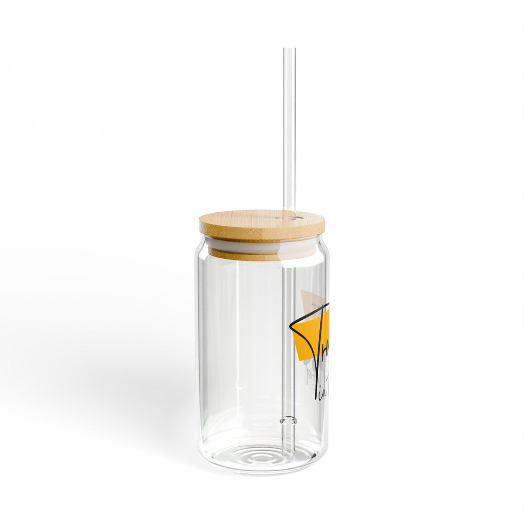 Trust in the Lord Glass Tumbler – 16oz Christian Cup with Bamboo Lid & Straw