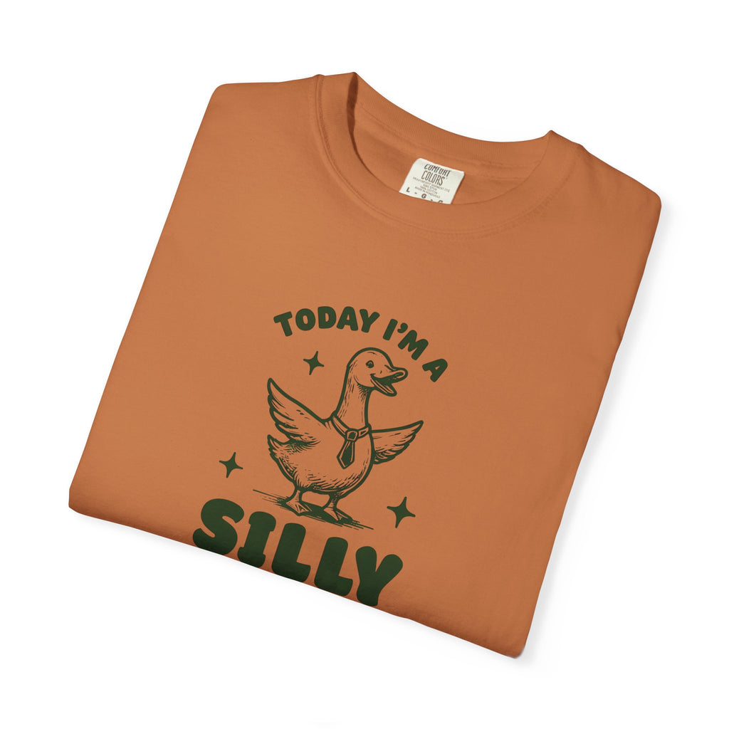God’s Silly Goose with tie Christian T-Shirt | Graphic Tee | Unisex Garment Dyed Cotton Top S-4XL