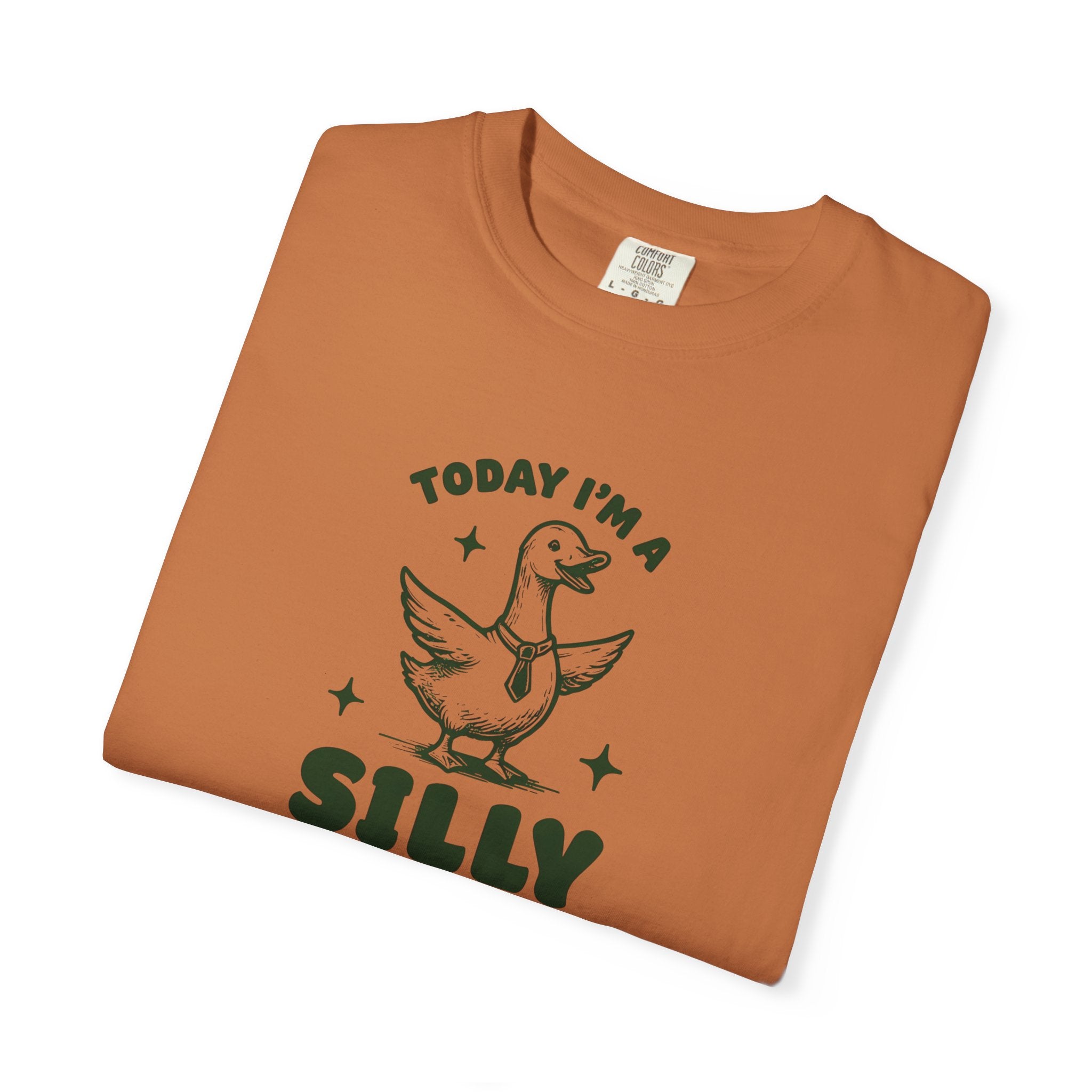 God’s Silly Goose with tie Christian T-Shirt | Graphic Tee | Unisex Garment Dyed Cotton Top S-4XL