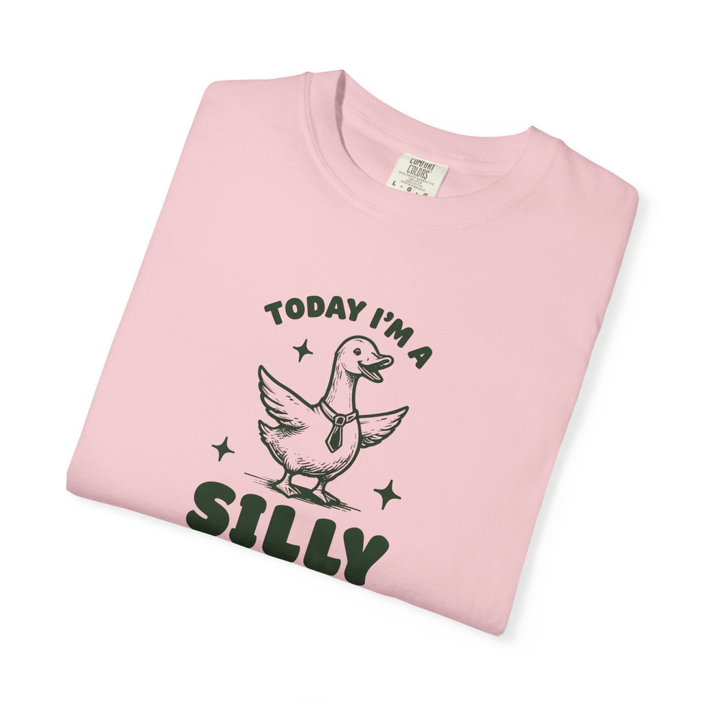 God’s Silly Goose with tie Christian T-Shirt | Graphic Tee | Unisex Garment Dyed Cotton Top S-4XL