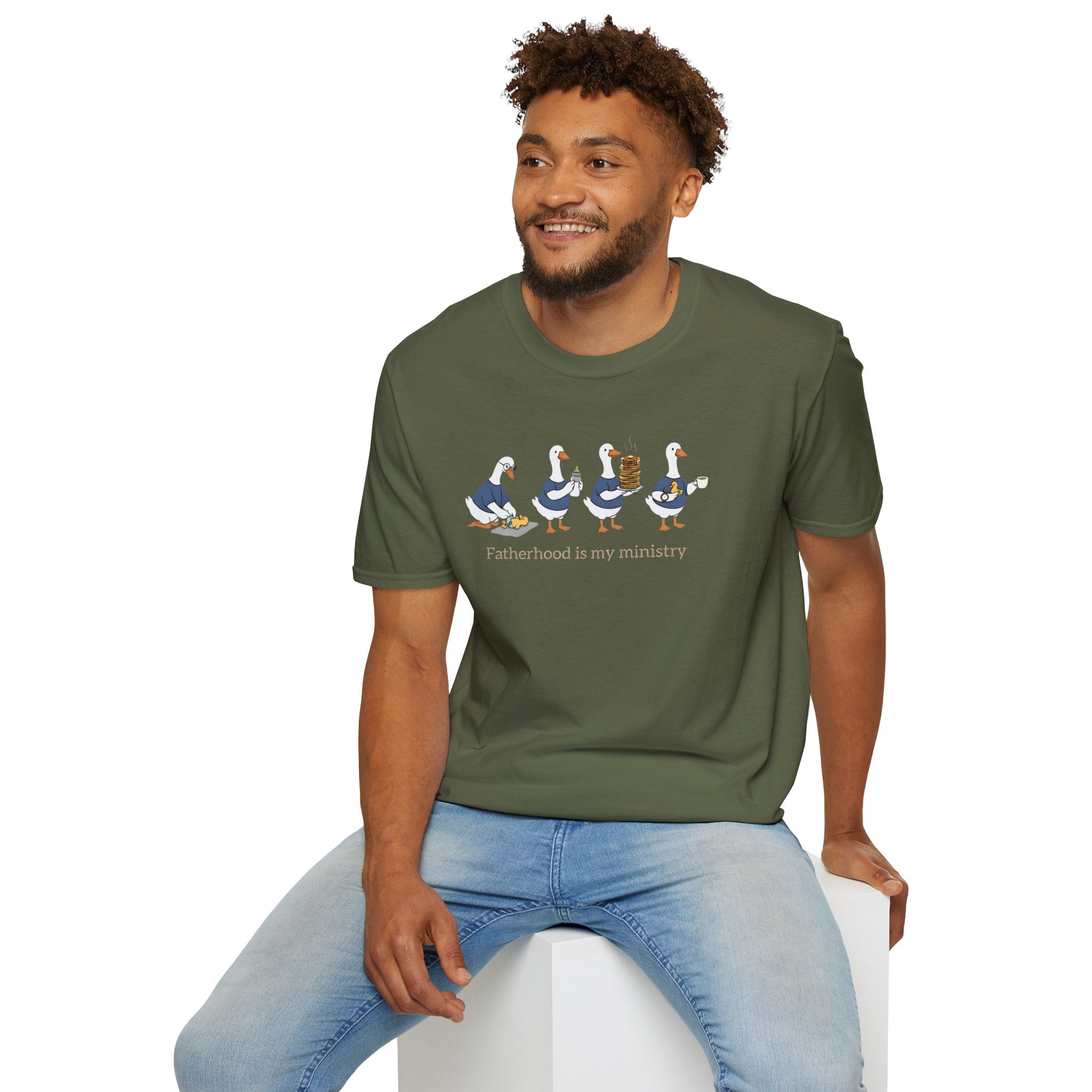Fatherhood Is My Ministry Gildan T-Shirt | Christian Dad Gift | Faith-Based Tee