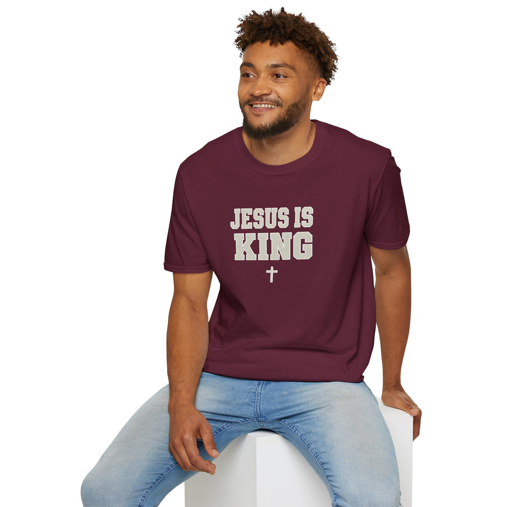 Jesus is King Unisex Gildan Softstyle T-Shirt | Christian Faith Apparel | Christian Gifts