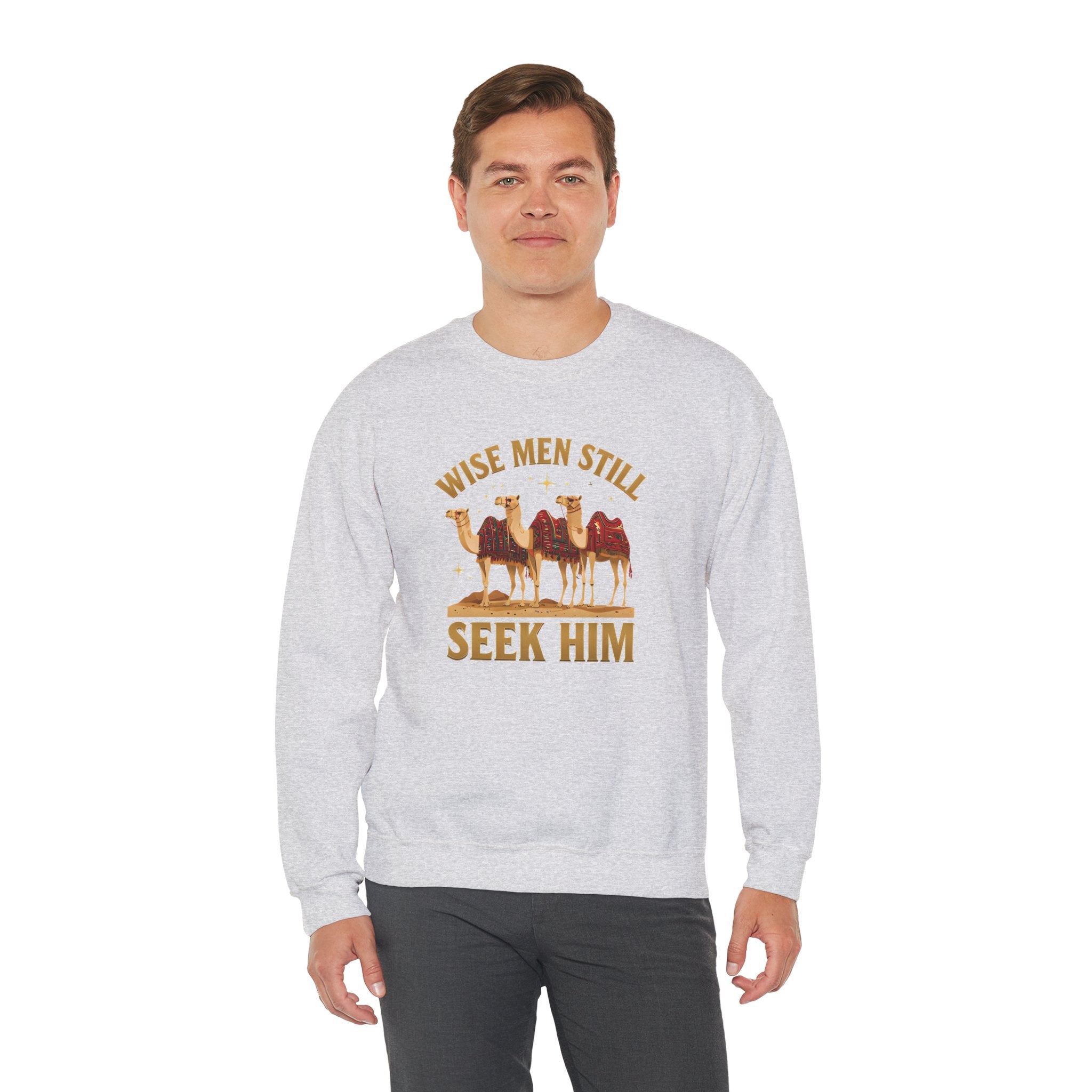 Wise Men Still Seek Him Gildan Unisex Crewneck Sweatshirt | Gift for Men | Religious Holiday Apparel