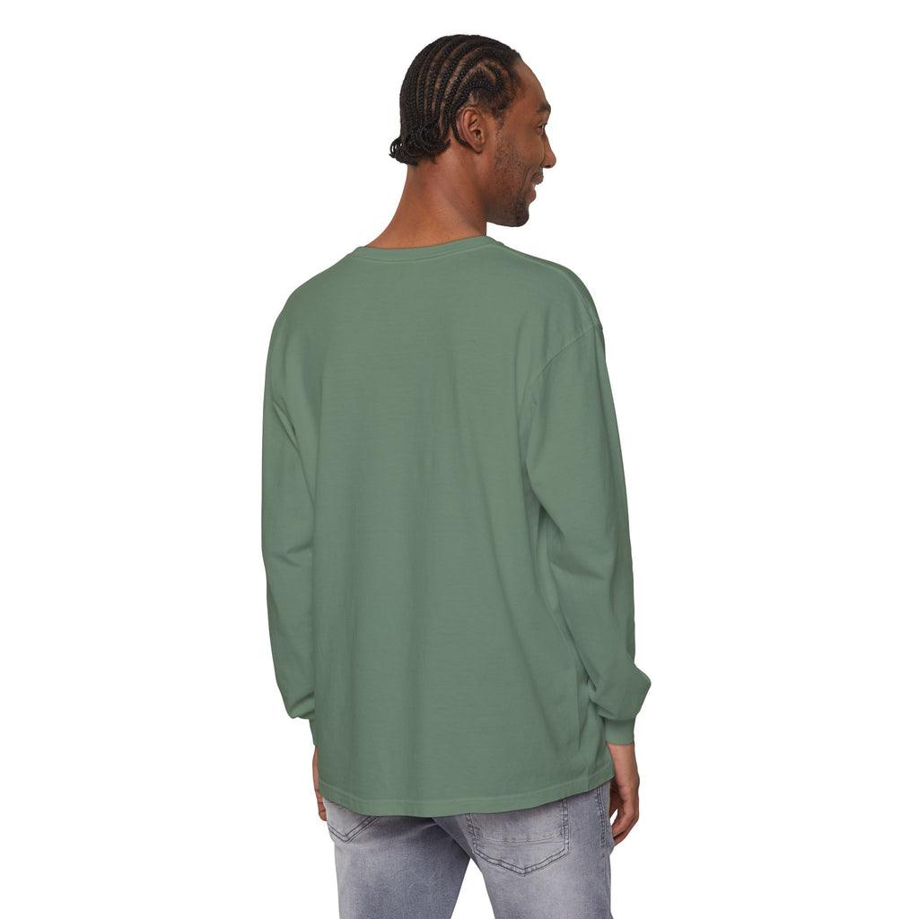 Walk by Faith, Not By Sight Comfort Colors Unisex Long Sleeve Shirt | Faith Mountain Graphic Tee | Garment Dyed Cotton