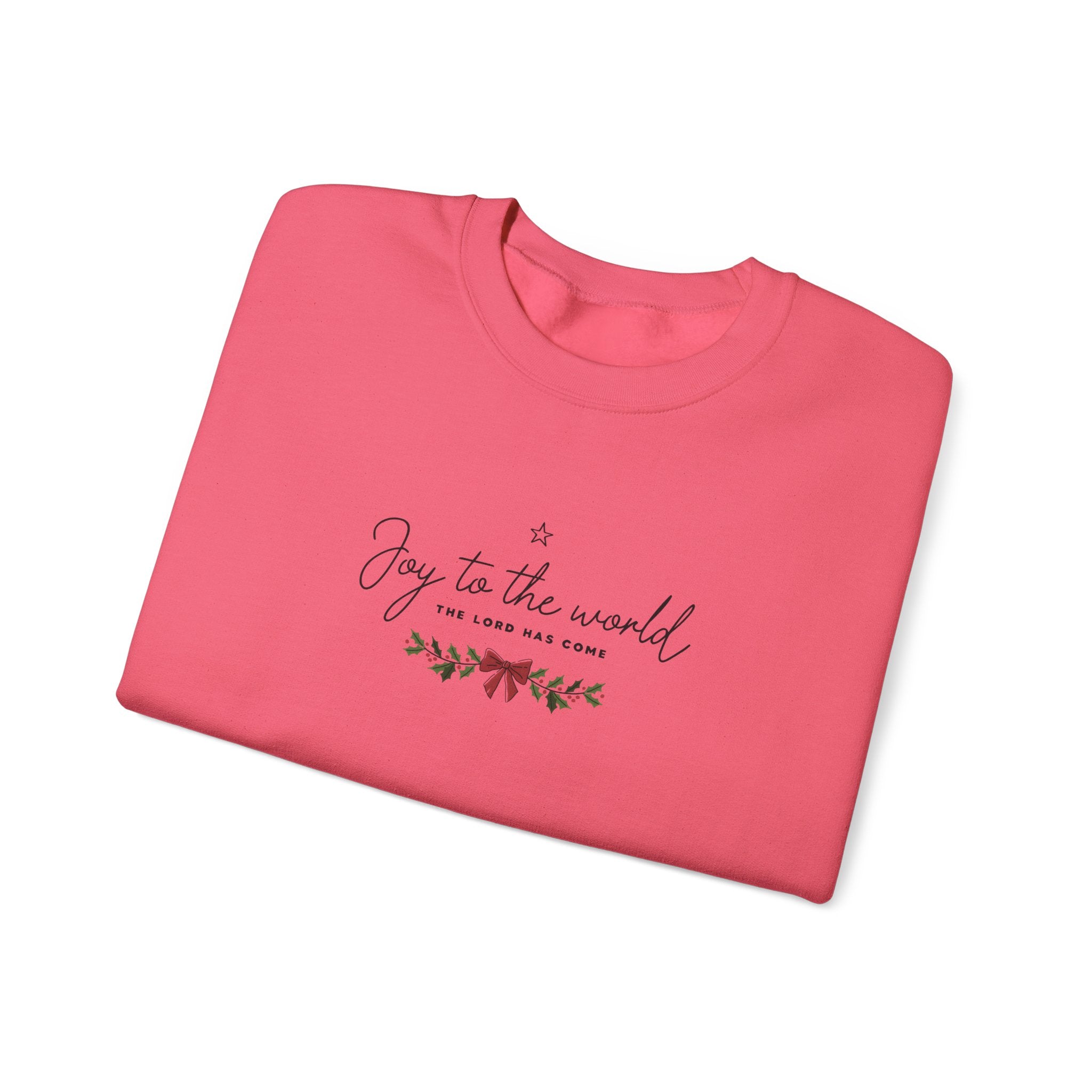 Joy to the World Gildan Unisex Sweatshirt | Faith Crewneck Pullover | Holiday Cozy Winter Gift Top