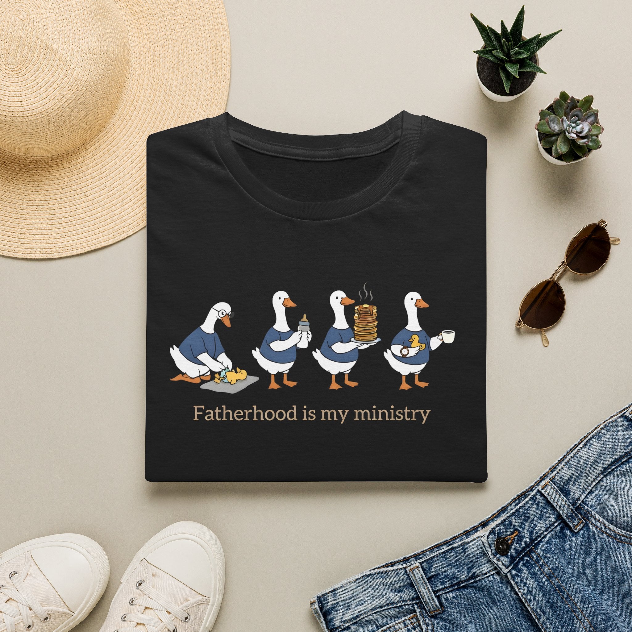 Fatherhood Is My Ministry Gildan T-Shirt | Christian Dad Gift | Faith-Based Tee