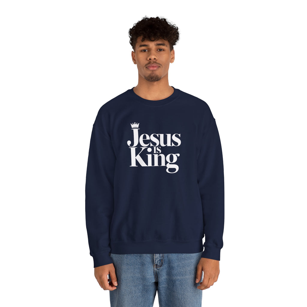 Jesus Is King Sweatshirt — Christian Faith Crewneck