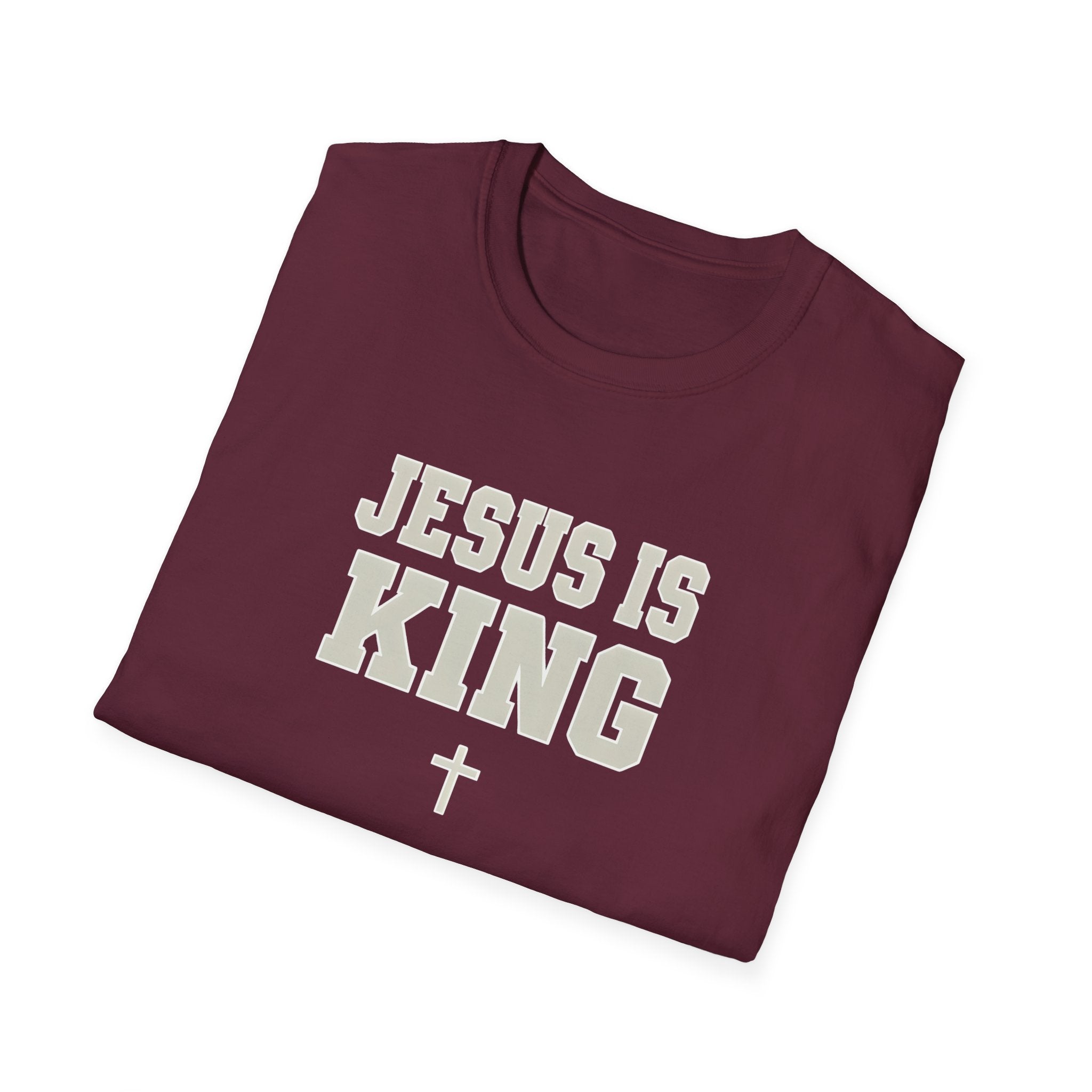 Jesus is King Unisex Gildan Softstyle T-Shirt | Christian Faith Apparel | Christian Gifts