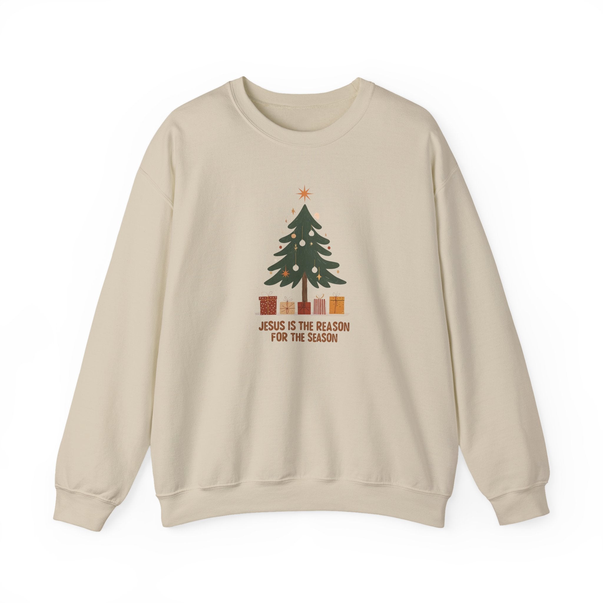Jesus Is the Reason for the Season Christian Christmas Gildan Unisex Crewneck Sweatshirt
