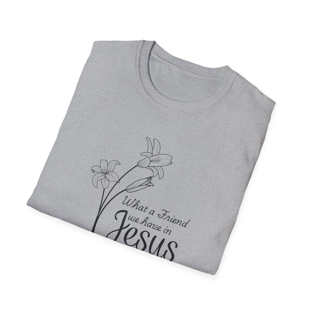 What a Friend We Have in Jesus Gildan Christian T-Shirt |  Faith Graphic Tee | Christian Gifts
