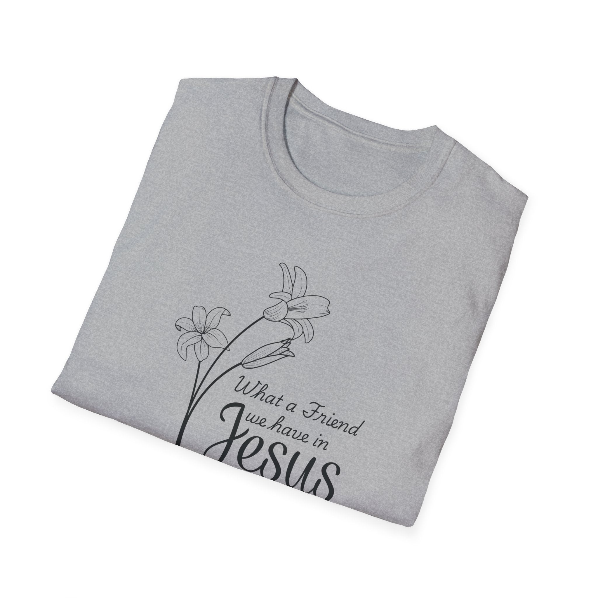 What a Friend We Have in Jesus Gildan Christian T-Shirt |  Faith Graphic Tee | Christian Gifts
