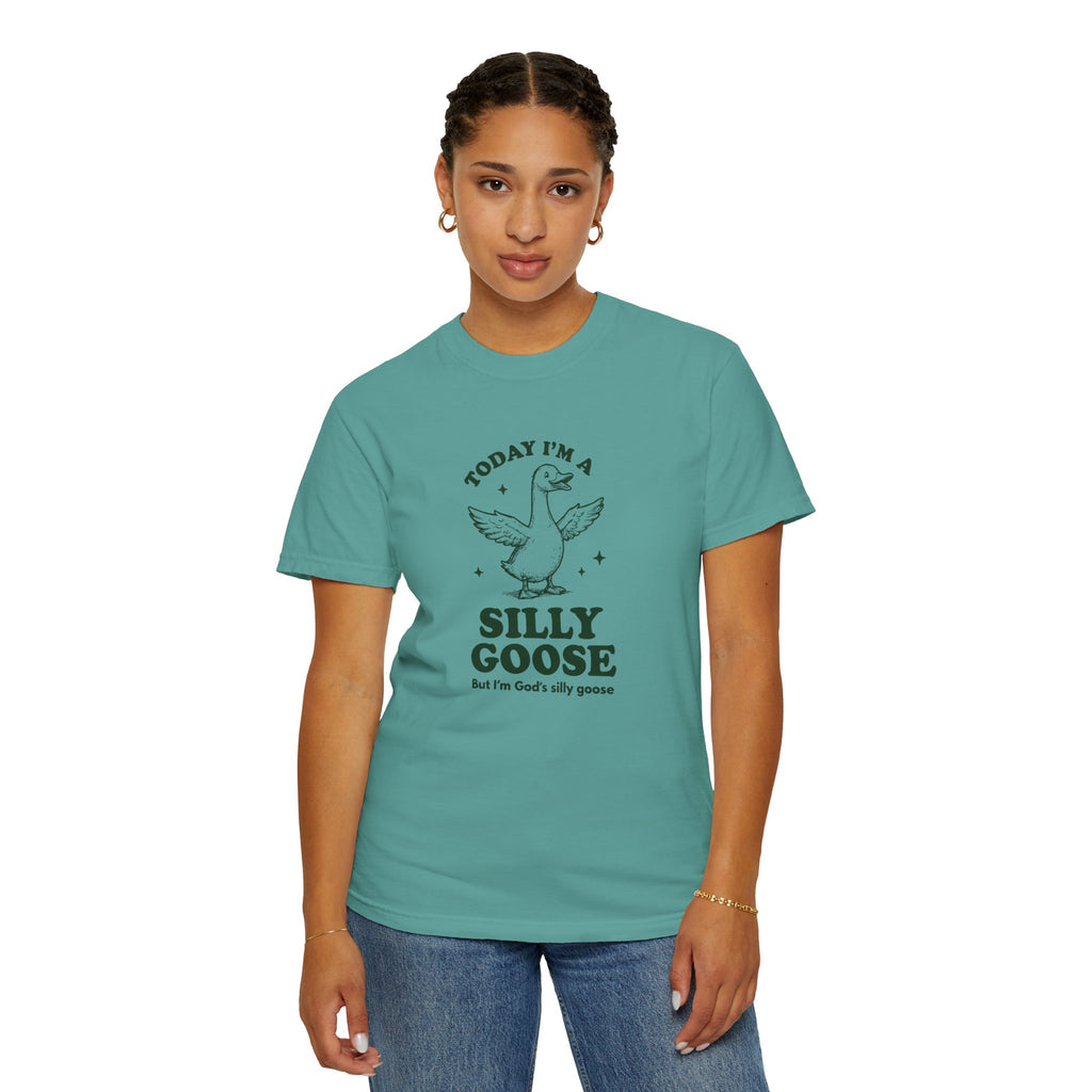 God’s Silly Goose without the tie | Unisex Garment Dyed Comfort Colors | Christian Graphic T-shirt | S-4XL