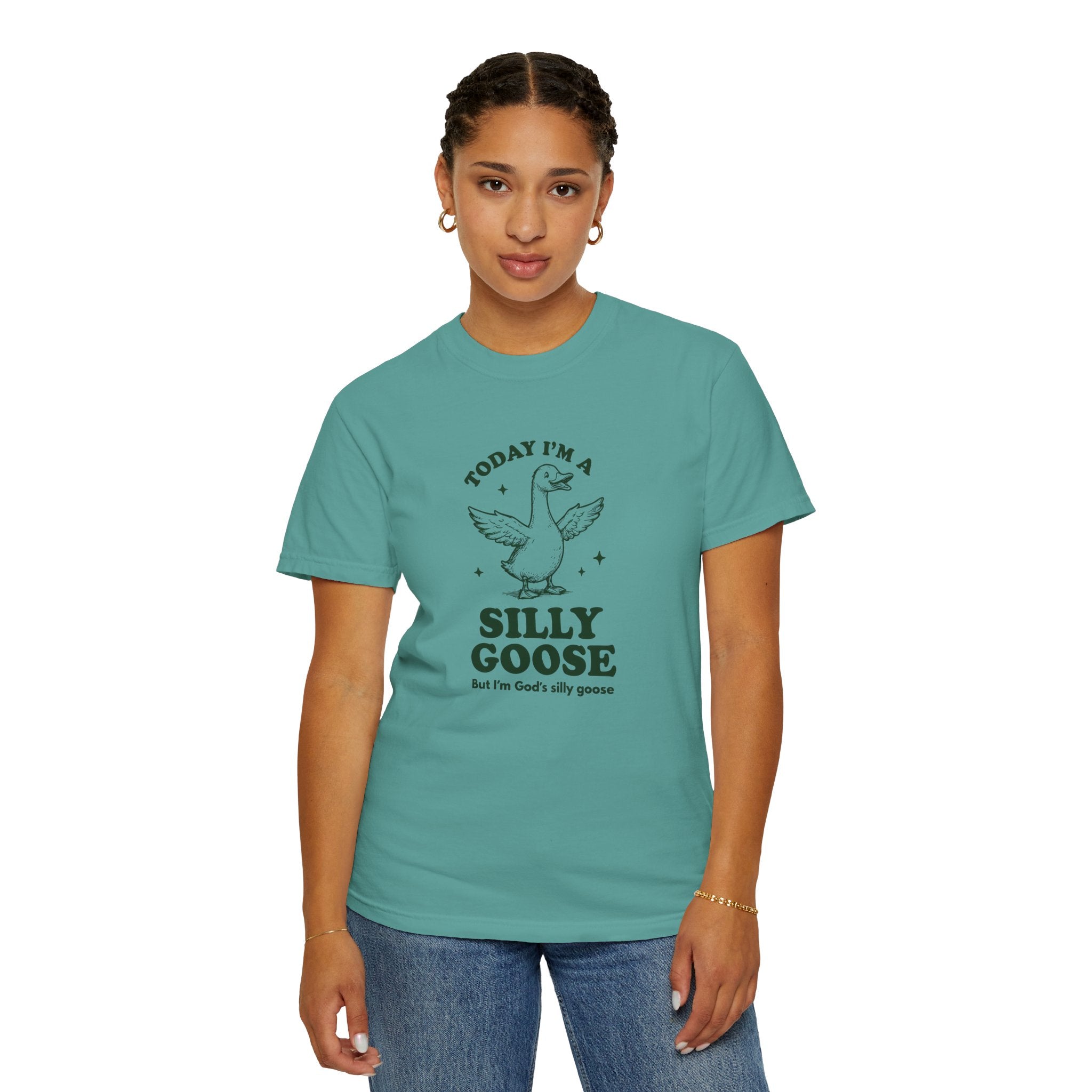 God’s Silly Goose without the tie | Unisex Garment Dyed Comfort Colors | Christian Graphic T-shirt | S-4XL